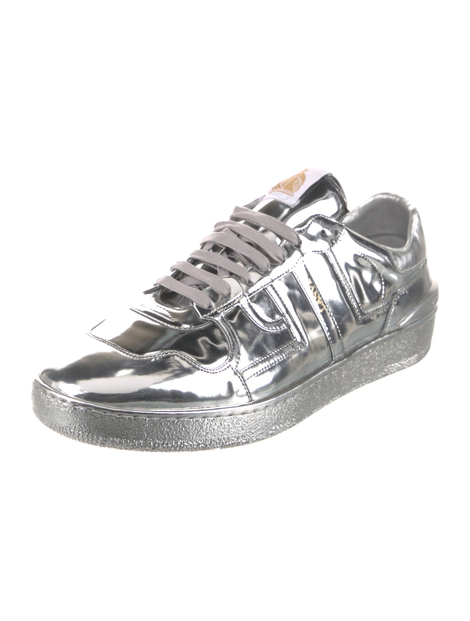 Lanvin Patent Leather Printed Sneakers