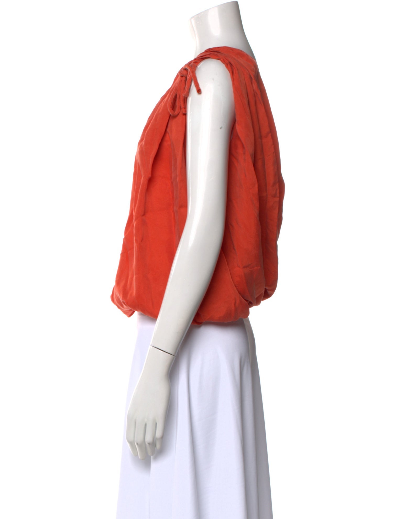 Lanvin Suede One-Shoulder Crop Top