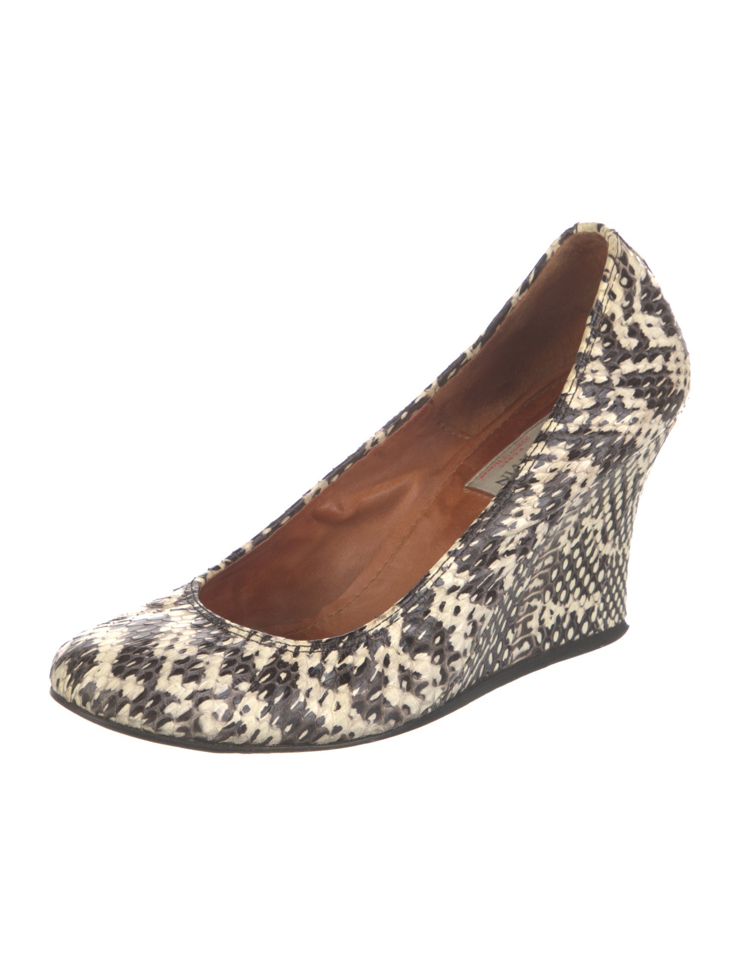 Lanvin Python Animal Print Pumps