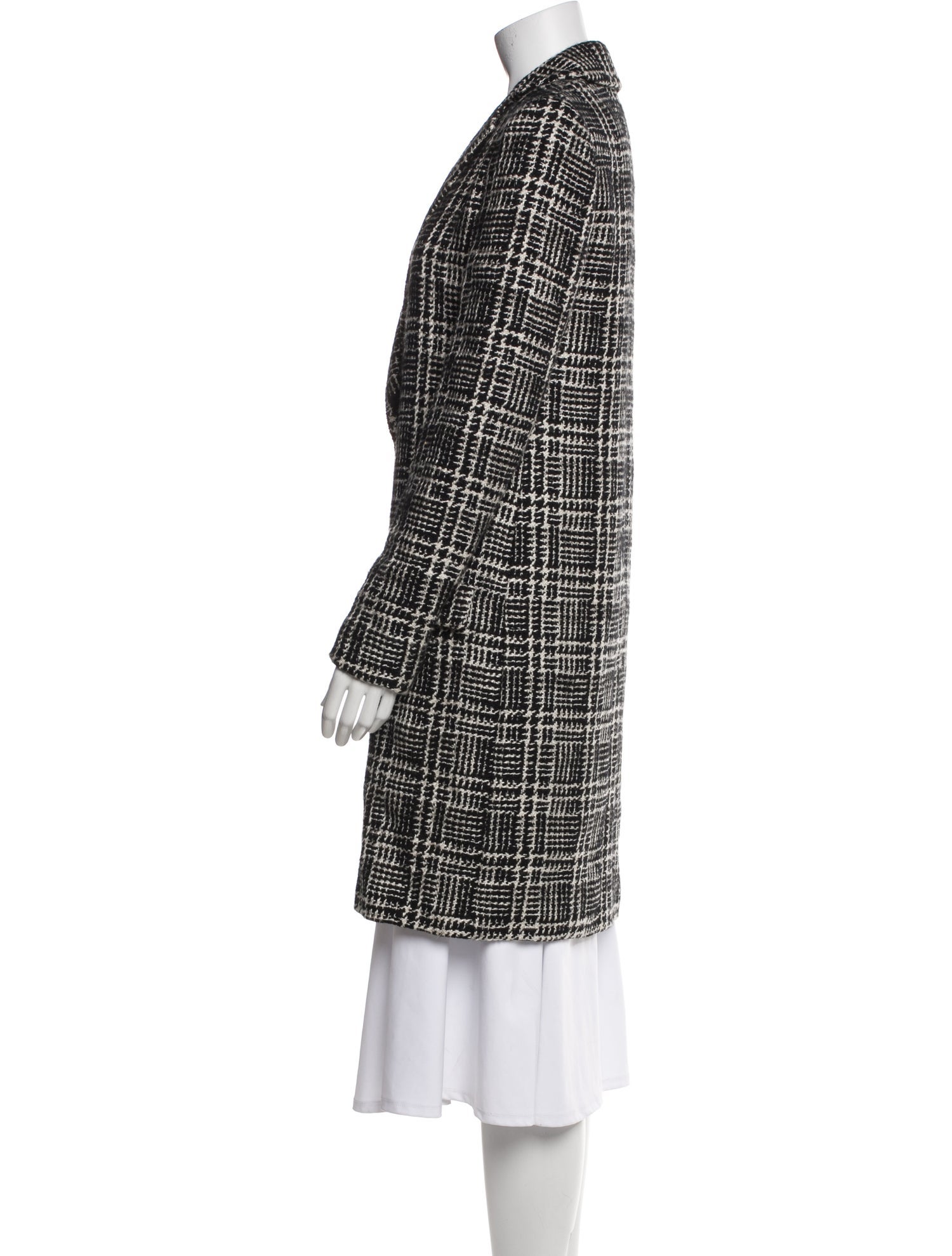 Lanvin Wool Tweed Pattern Coat