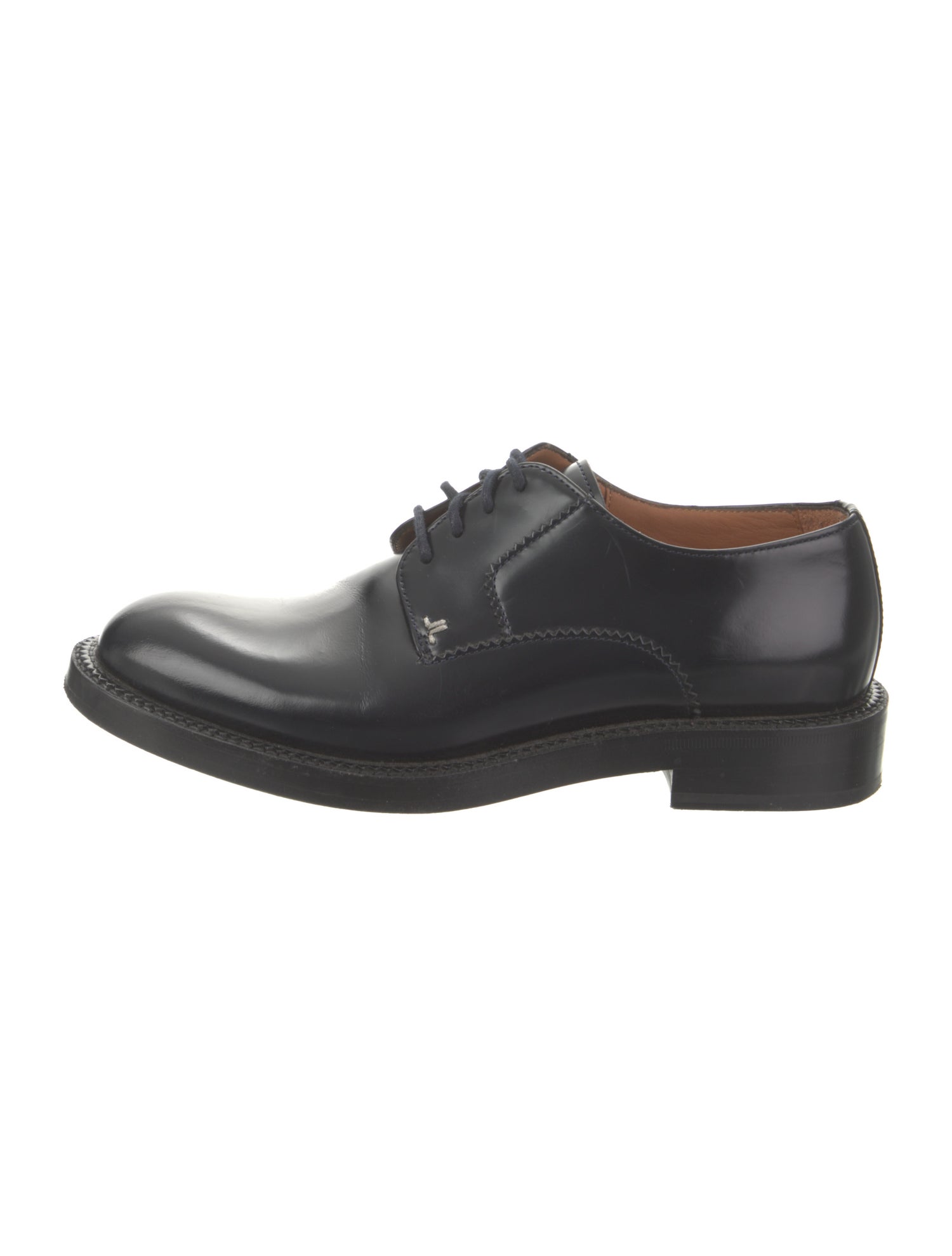 Lanvin Leather Grosgrain Trim Oxfords