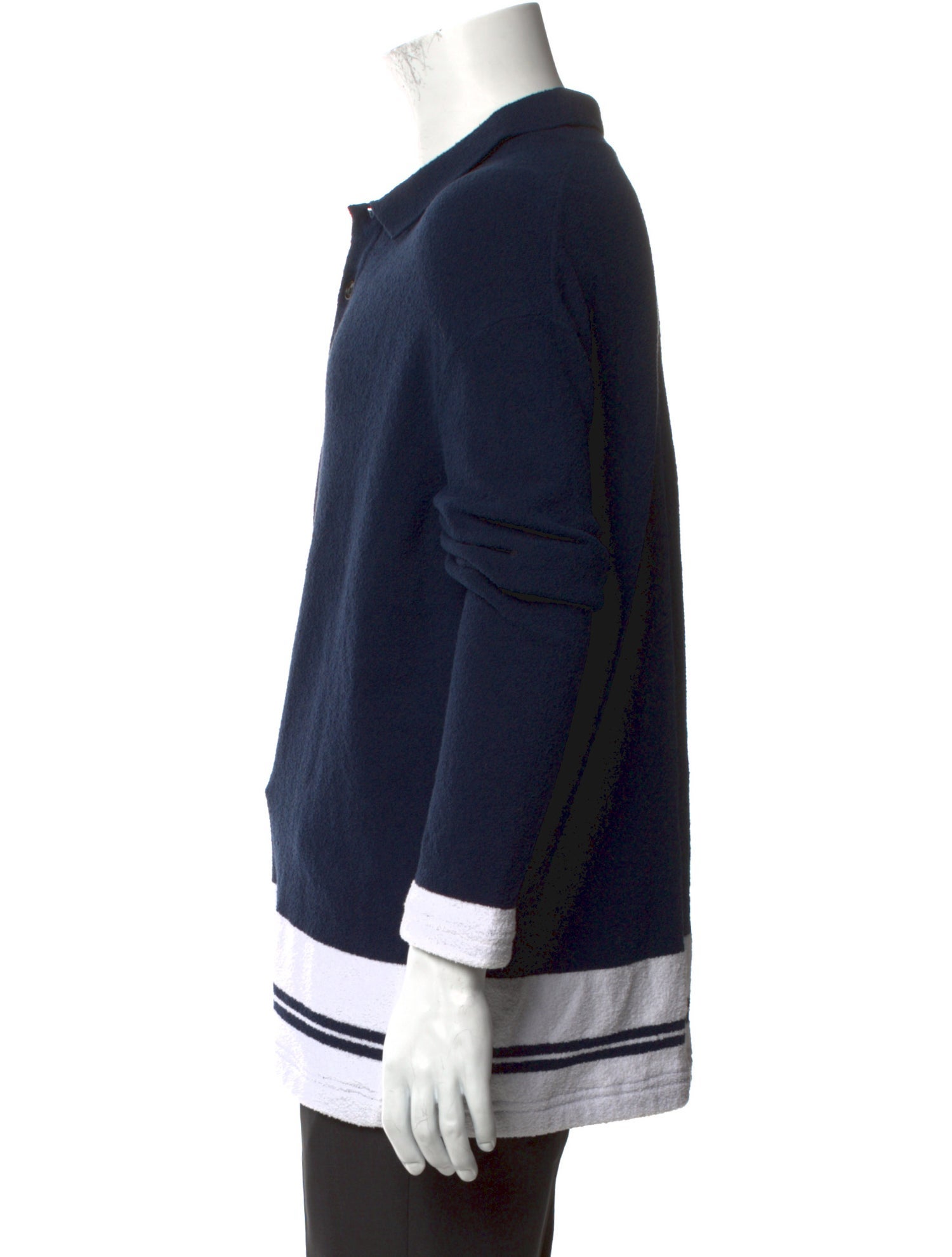 Lanvin Crew Neck Long Sleeve Polo Sweater