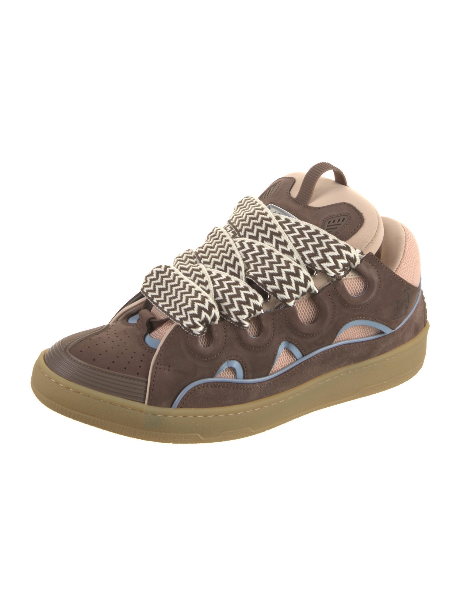 Lanvin Suede Printed Sneakers