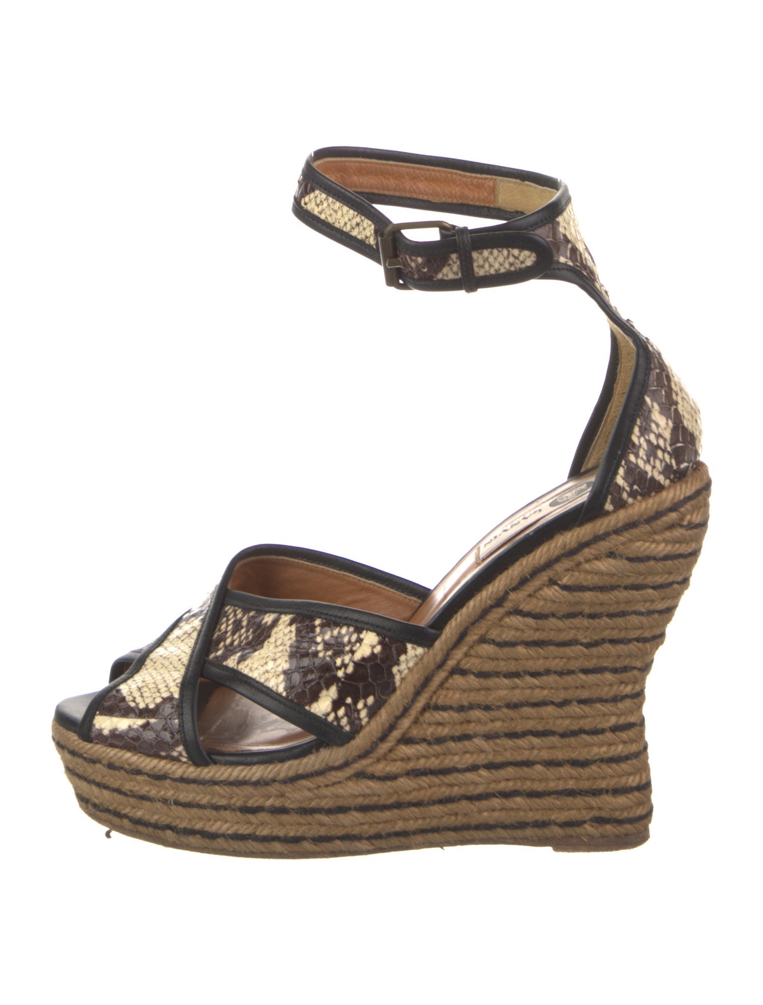 Lanvin Leather Animal Print D'Orsay Pumps