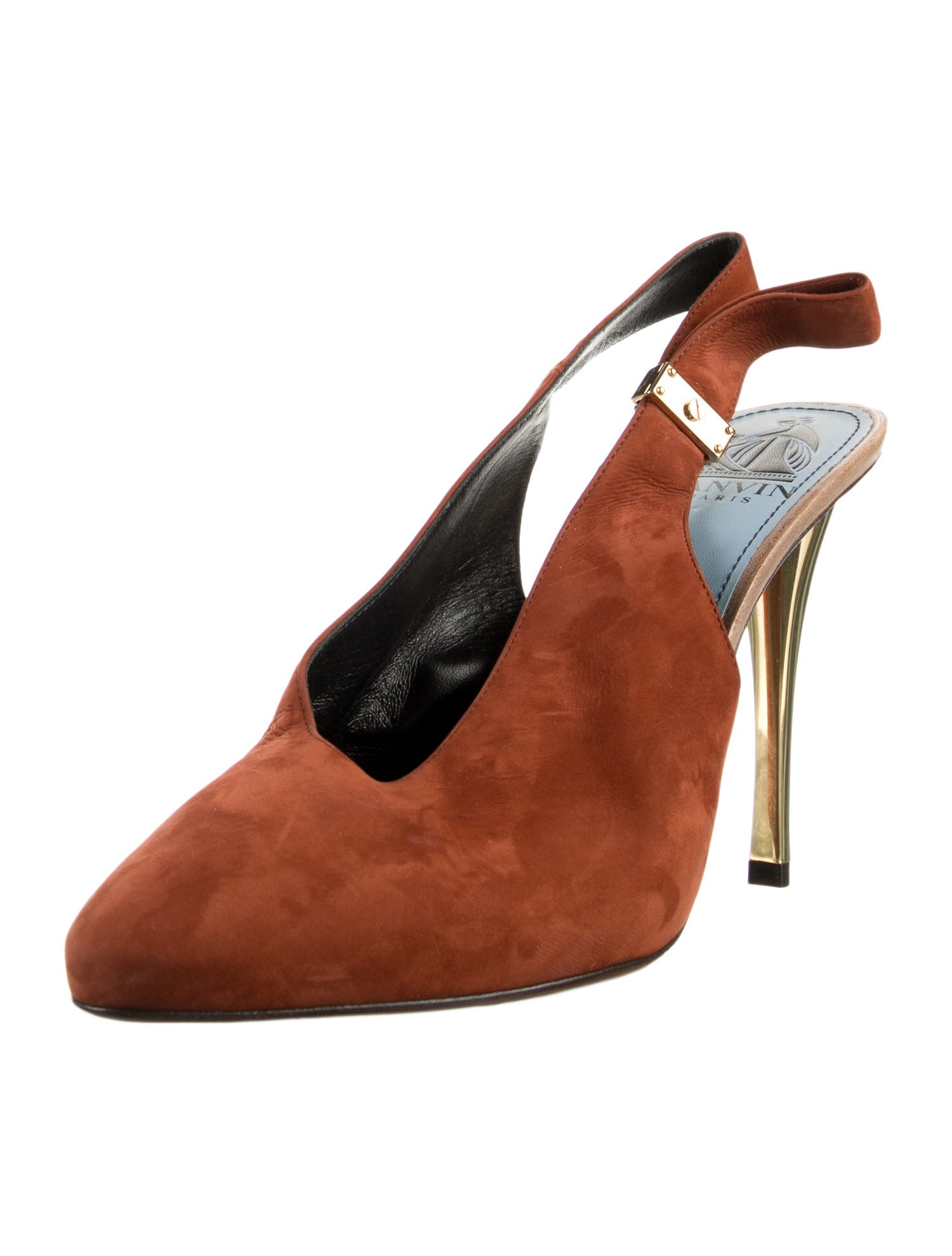 Lanvin Suede Slingback Pumps