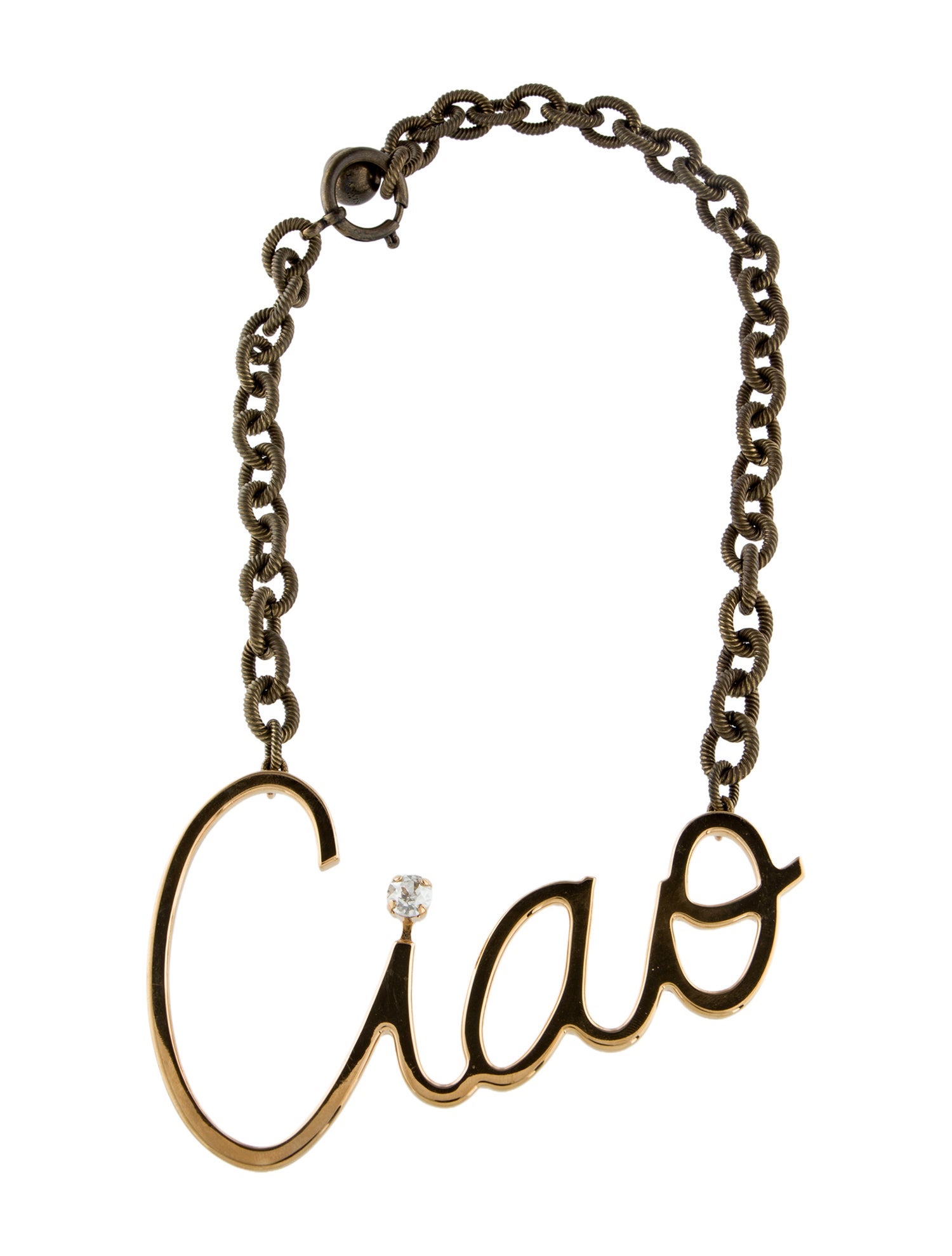 Lanvin Crystal Ciao Collar Necklace