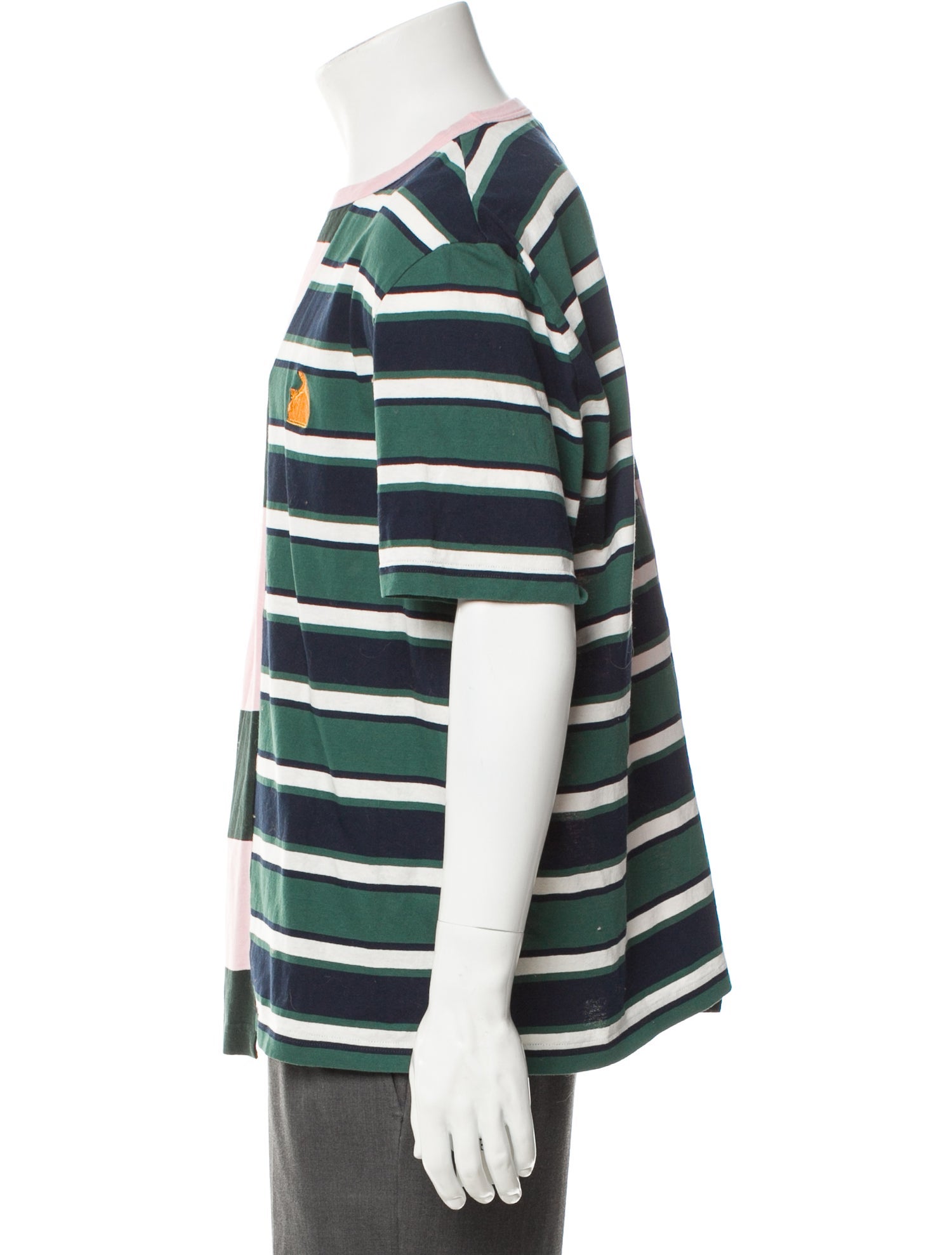 Lanvin Striped Crew Neck T-Shirt