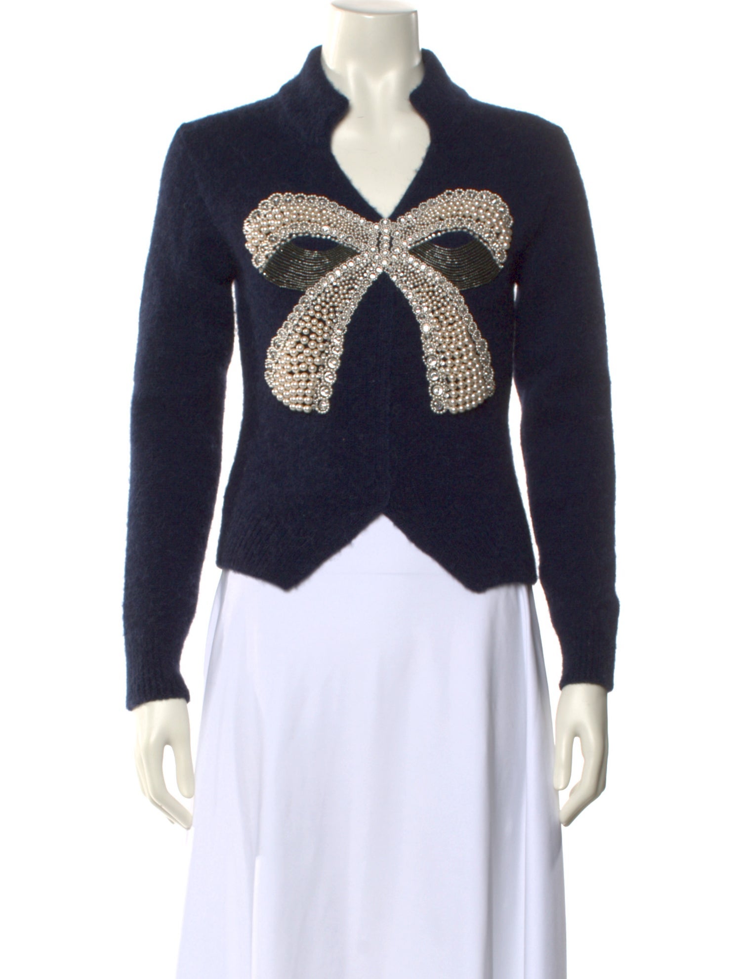 Lanvin Printed Mock Neck Sweater