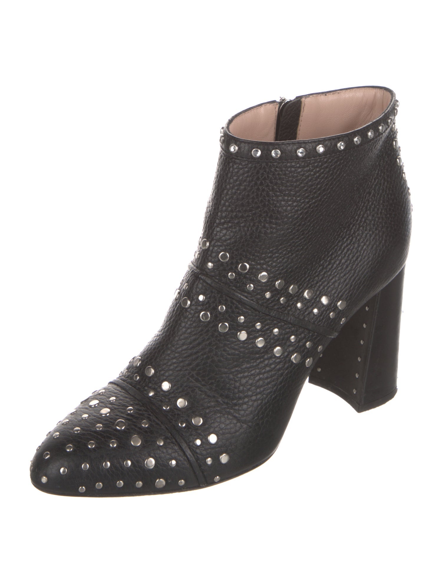 Lanvin Leather Studded Accents Boots