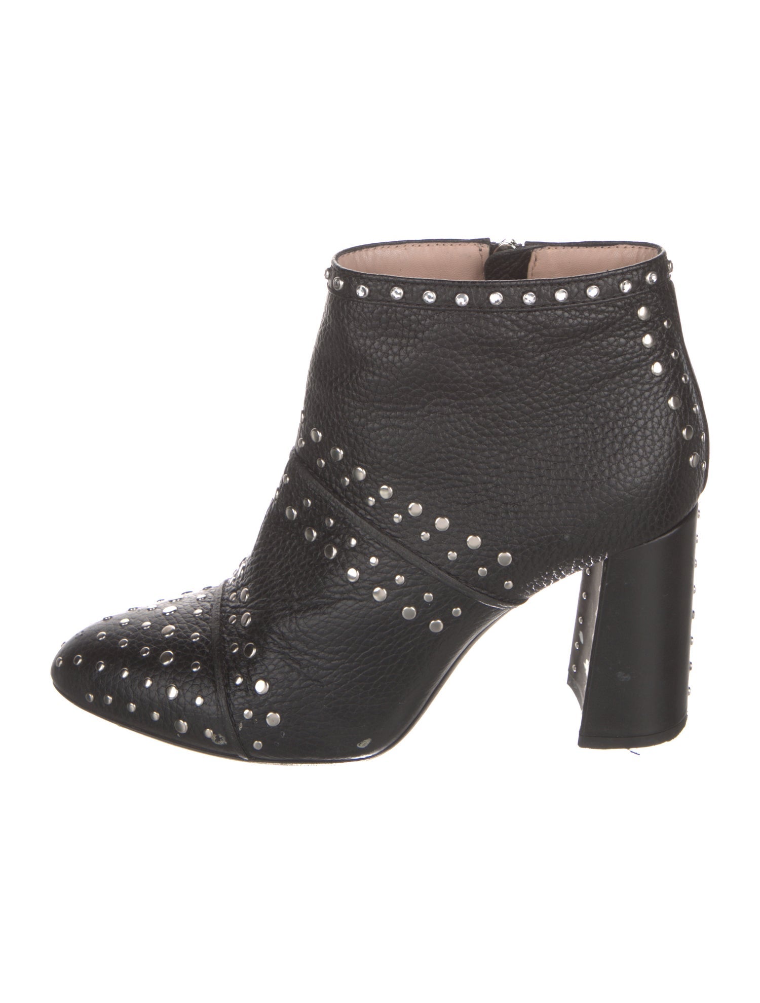 Lanvin Leather Studded Accents Boots