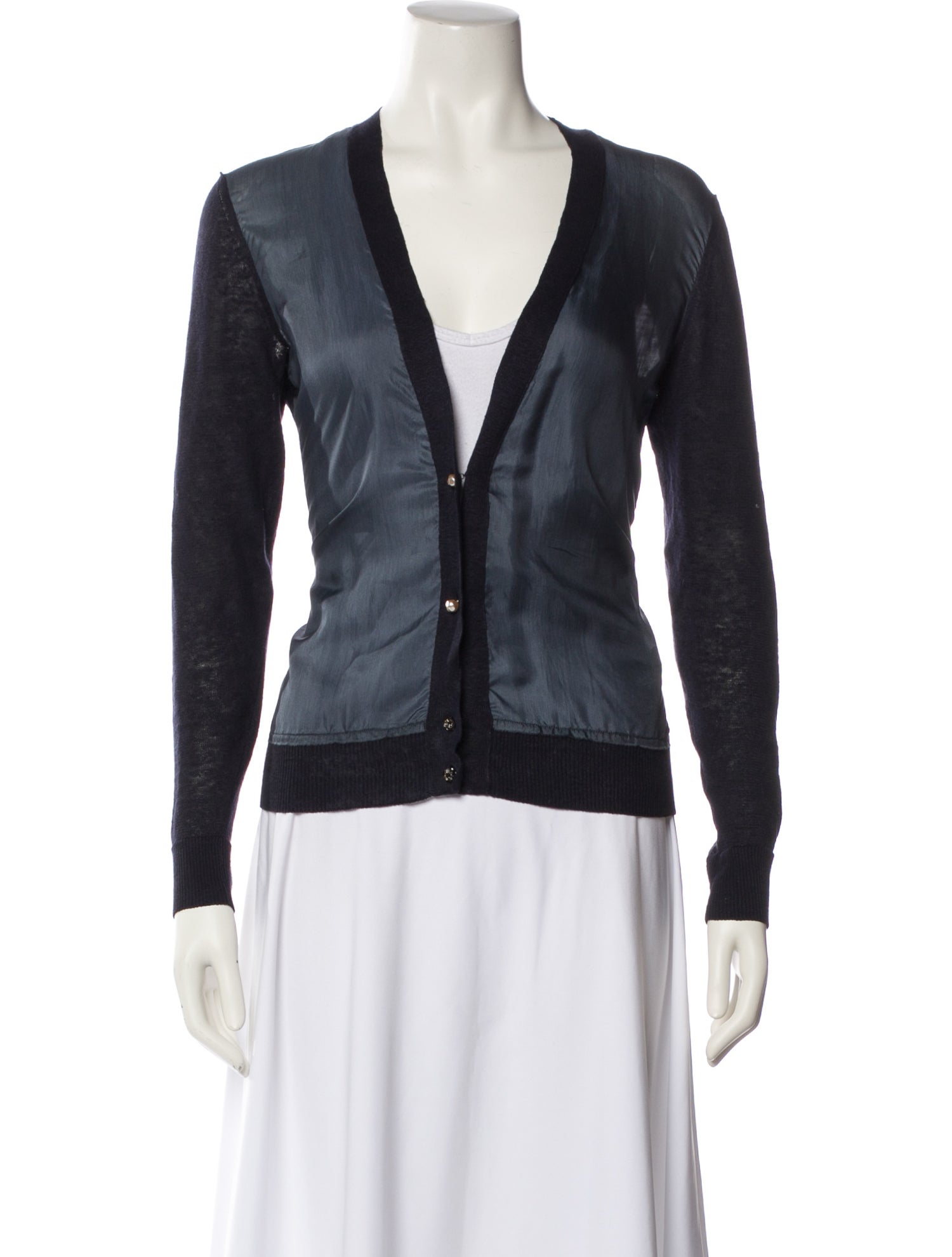 Lanvin Linen V-Neck Top