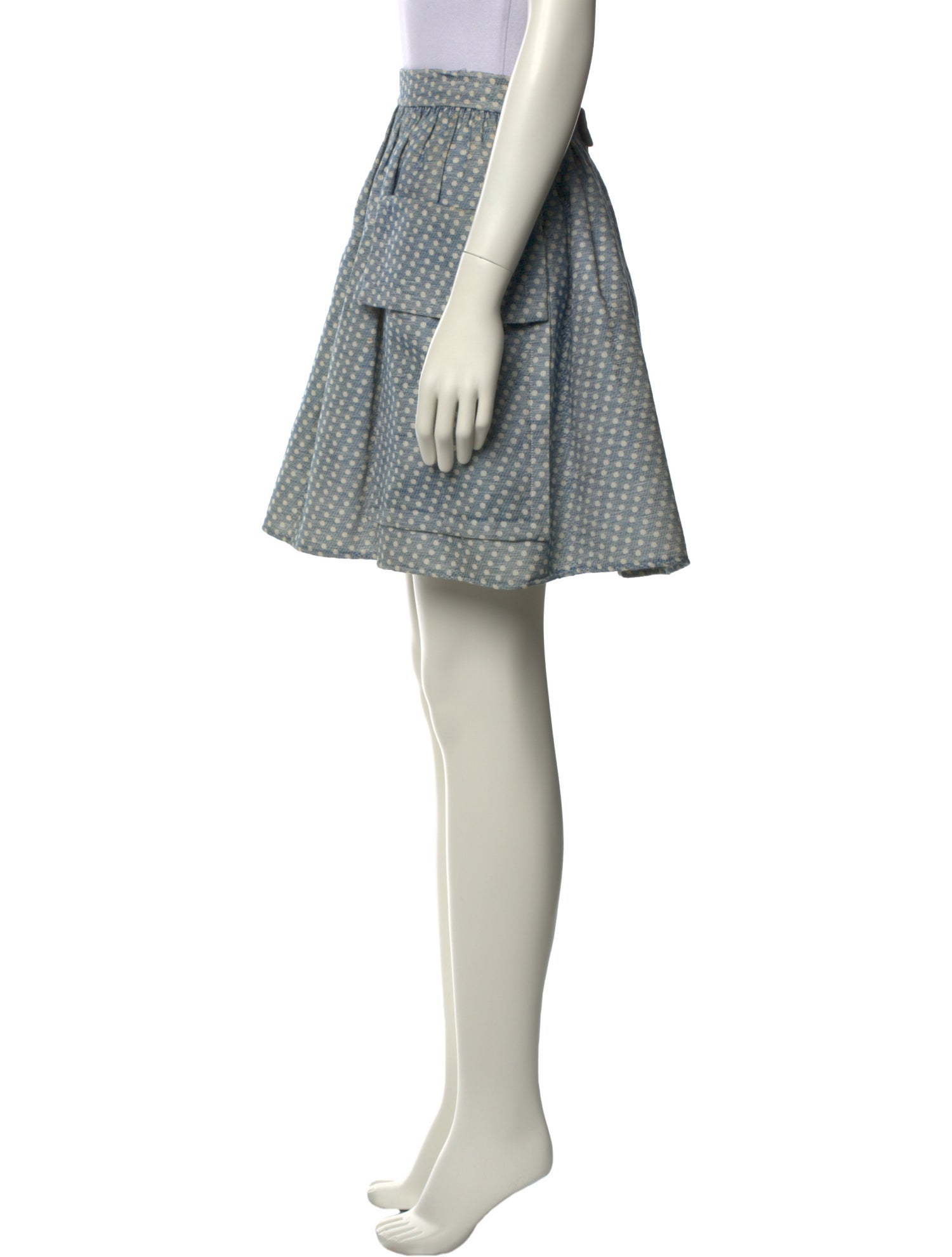 Lanvin Polka Dot Print Knee-Length Skirt