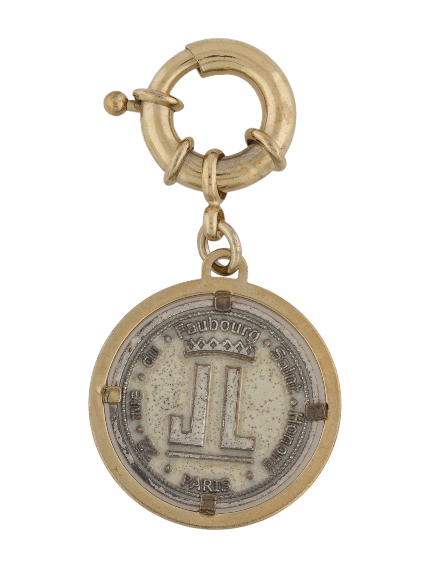 Lanvin Metal Pendant Keychain w/Box