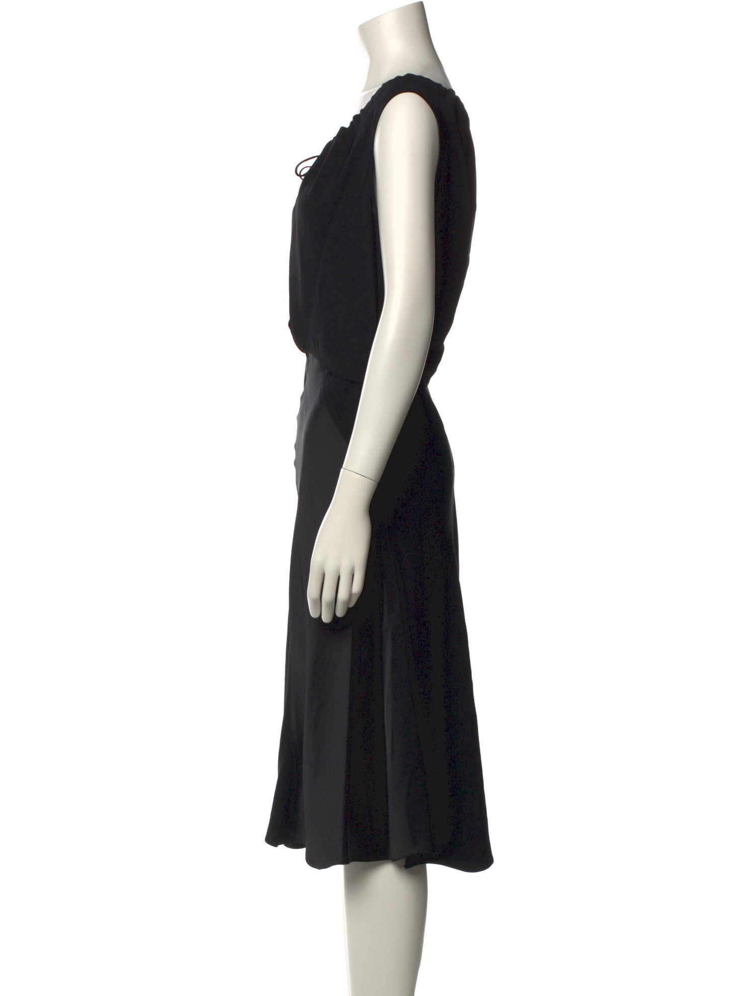 Lanvin Scoop Neck Midi Length Dress