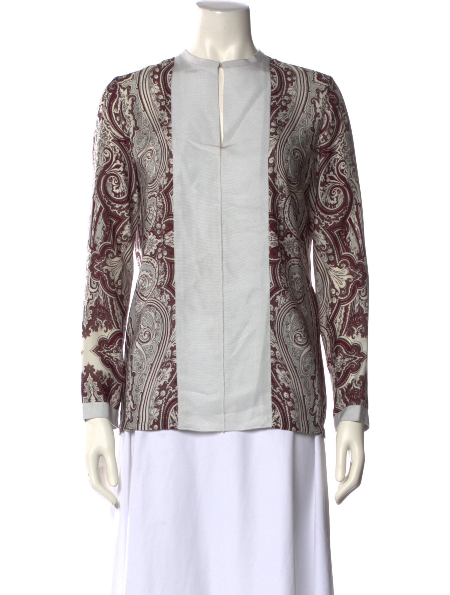 Lanvin Printed Crew Neck Blouse