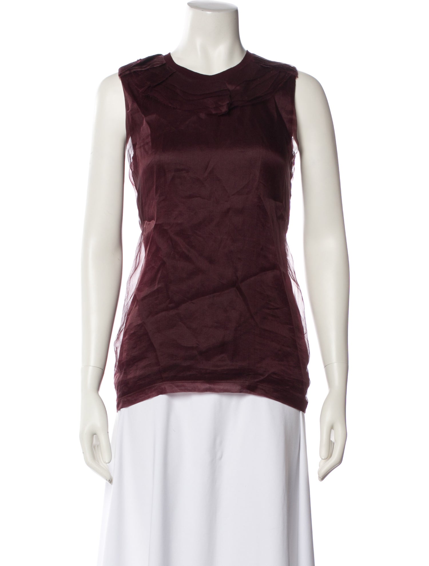 Lanvin Silk Crew Neck Top