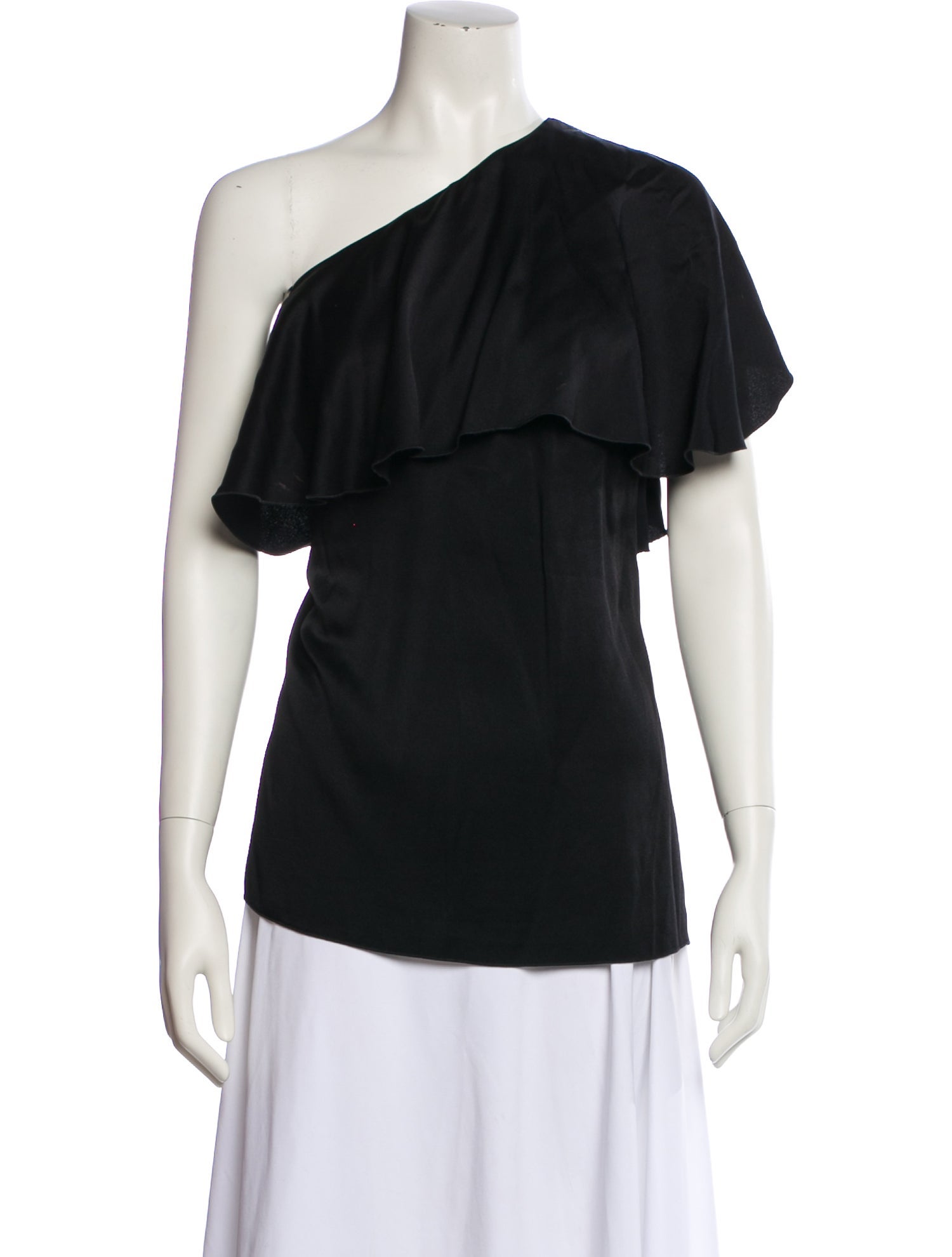 Lanvin One-Shoulder Short Sleeve Top
