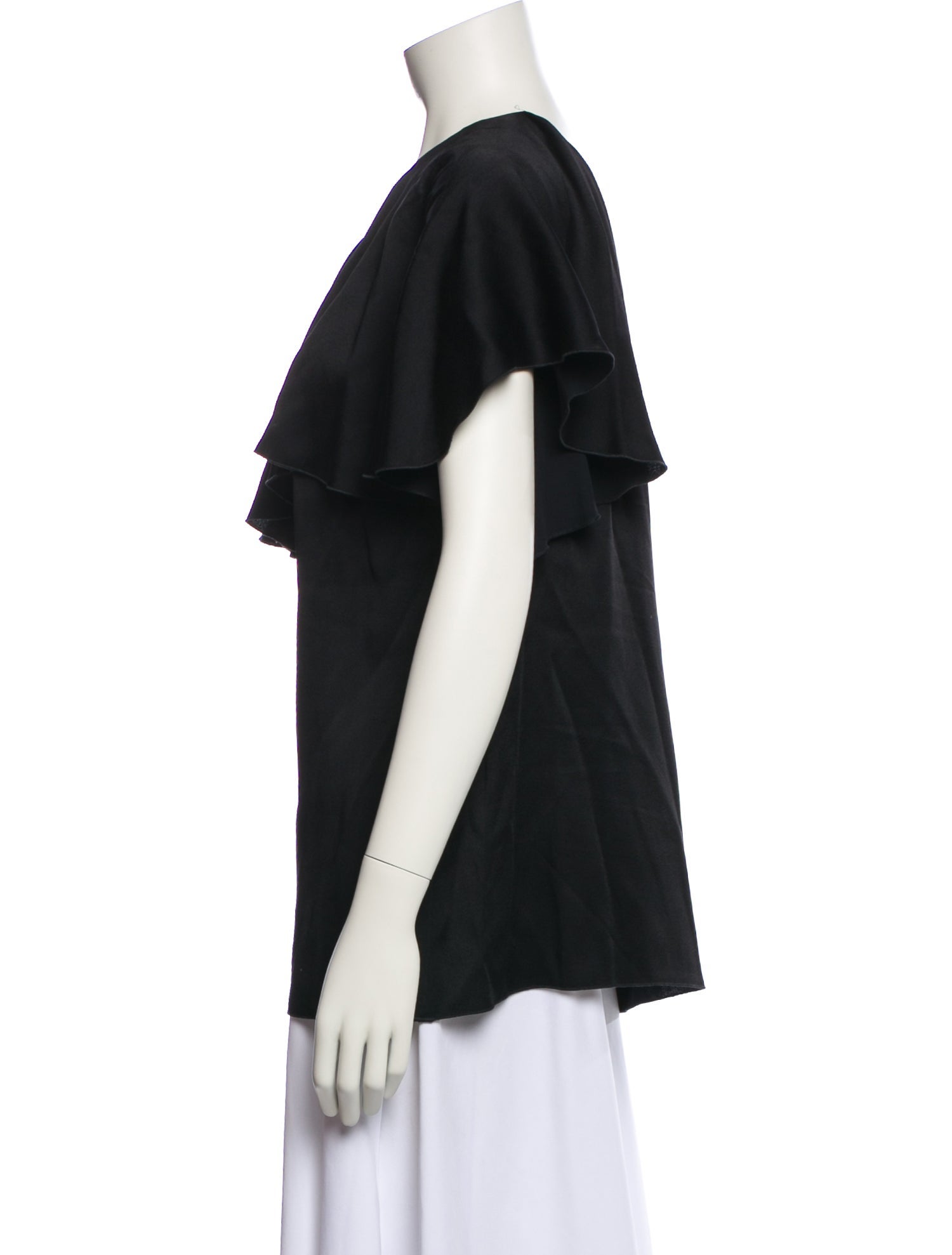 Lanvin One-Shoulder Short Sleeve Top