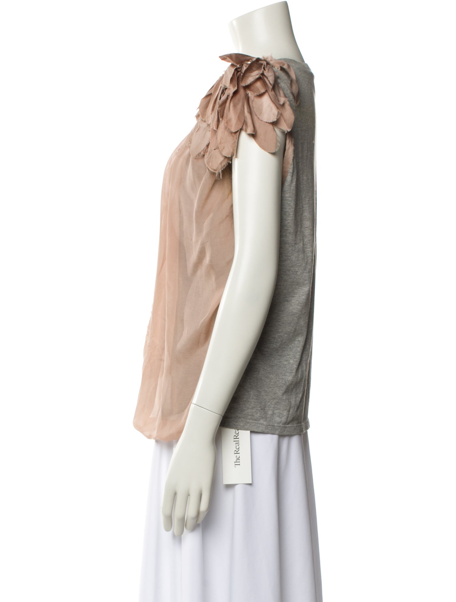 Lanvin Scoop Neck Sleeveless Blouse