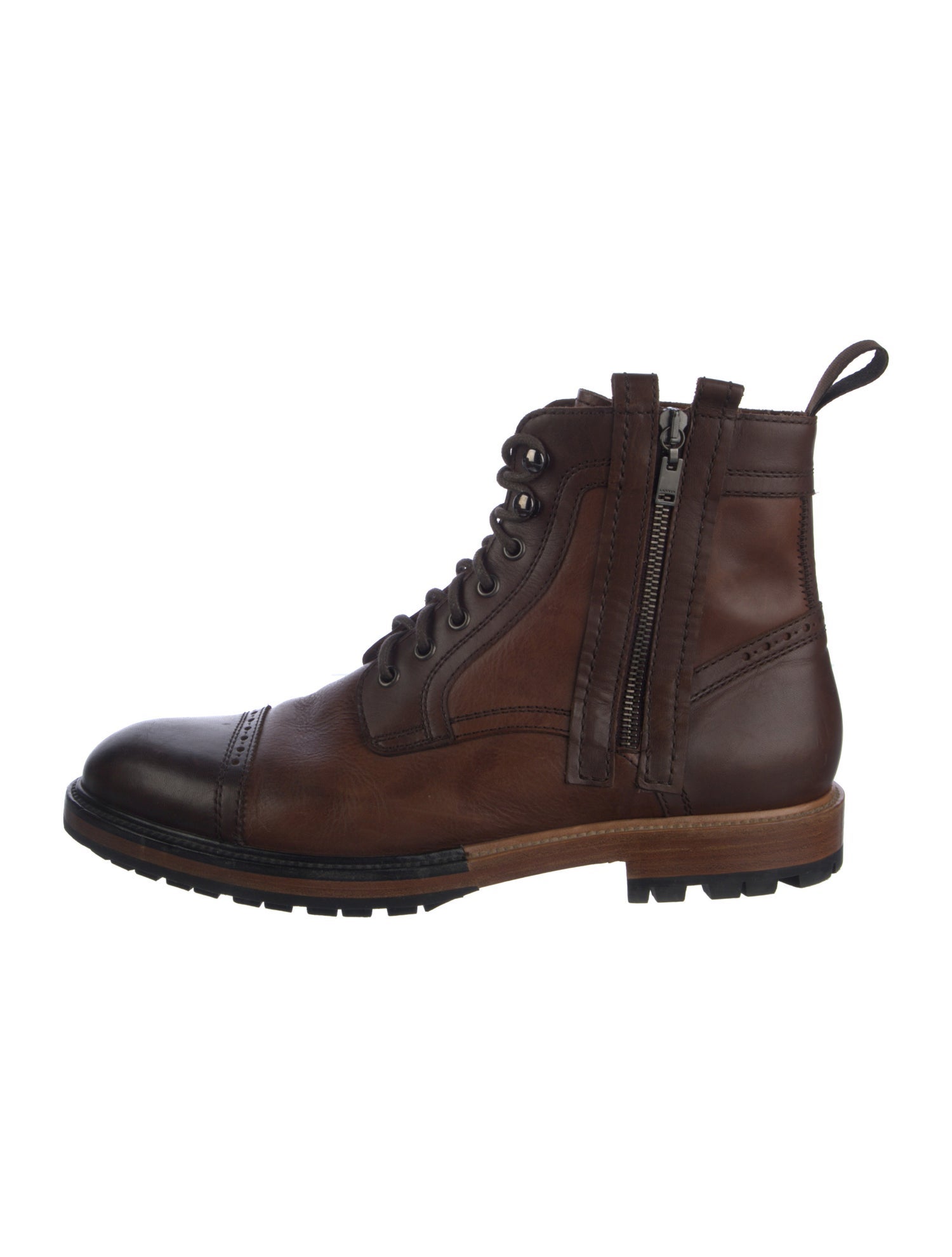 Lanvin Leather Lace-Up Boots
