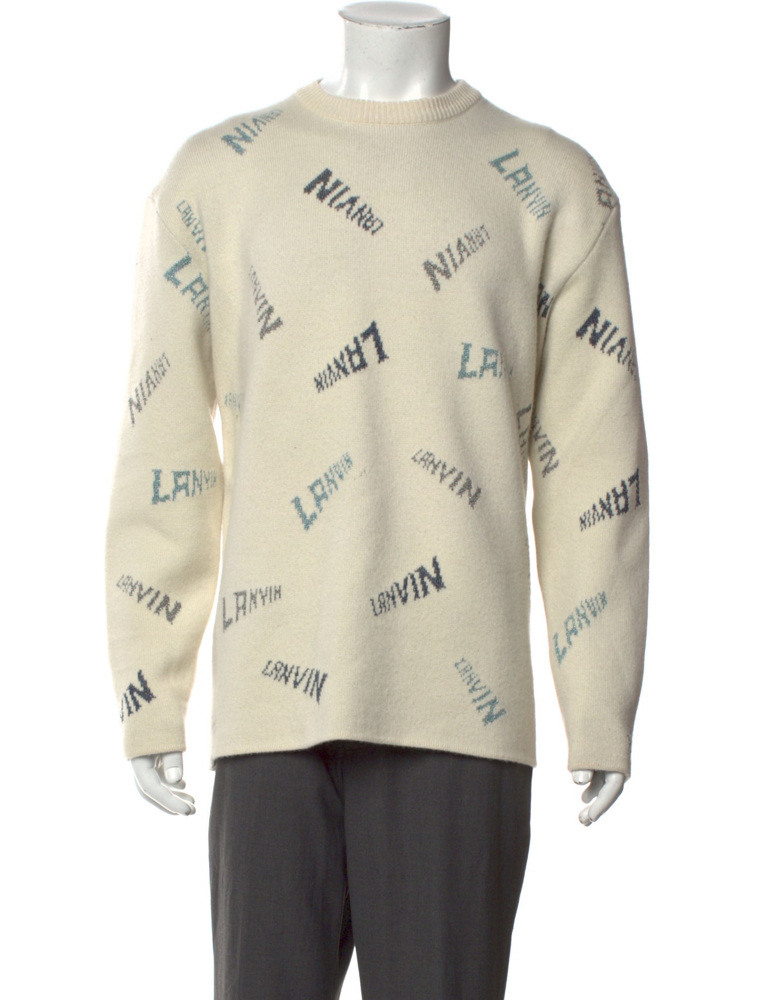 Lanvin Printed Crew Neck Pullover
