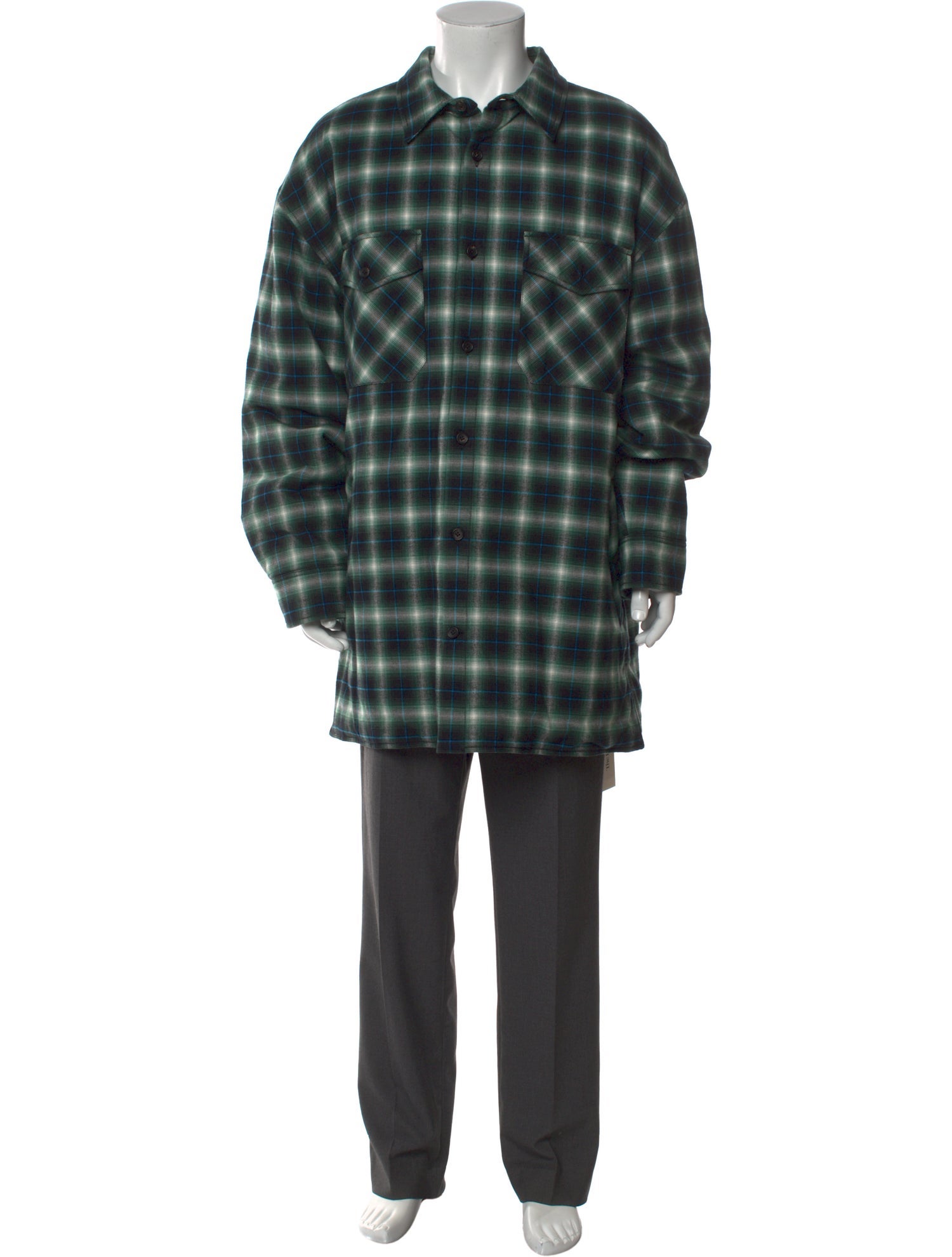 Lanvin Plaid Print Collar Pullover