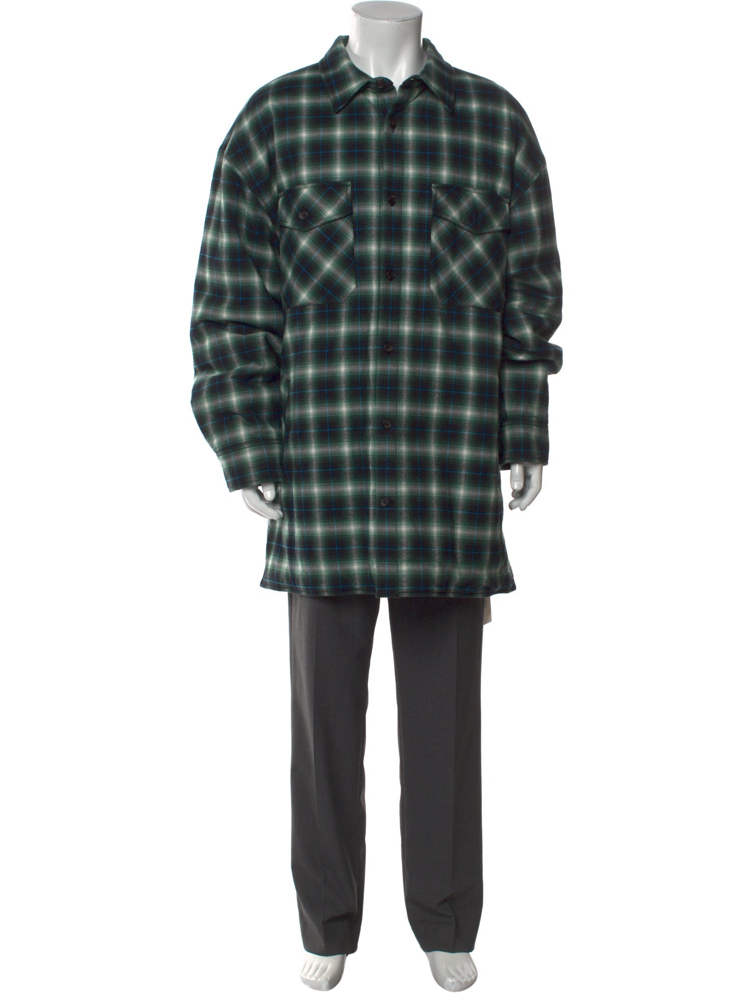 Lanvin Plaid Print Collar Pullover
