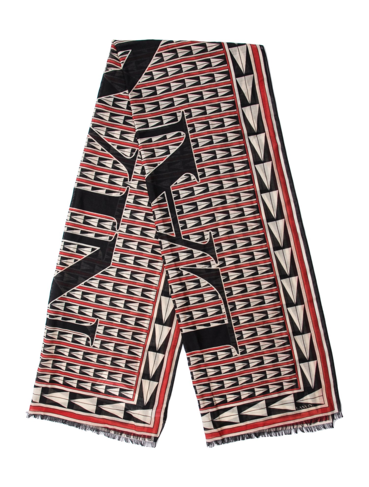 Lanvin Wool Printed Scarf