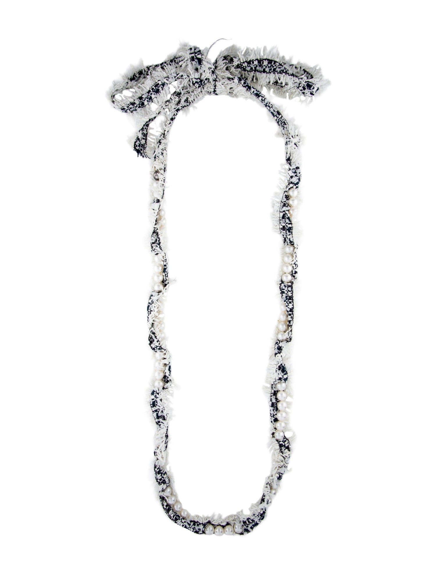 Lanvin Faux Pearl and Thread Bead Necklace