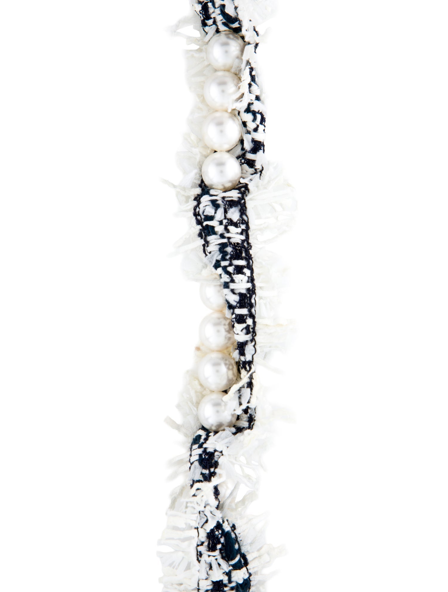 Lanvin Faux Pearl and Thread Bead Necklace