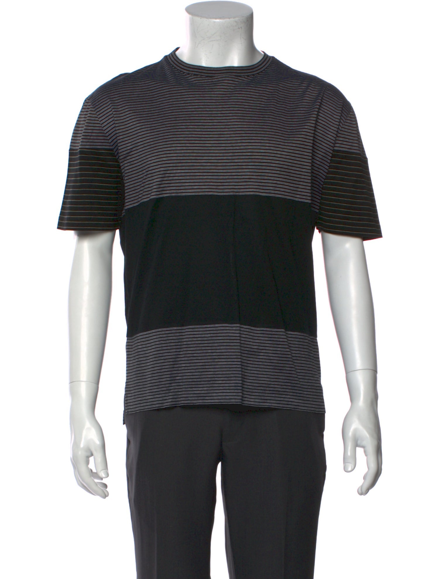 Lanvin Striped Crew Neck T-Shirt