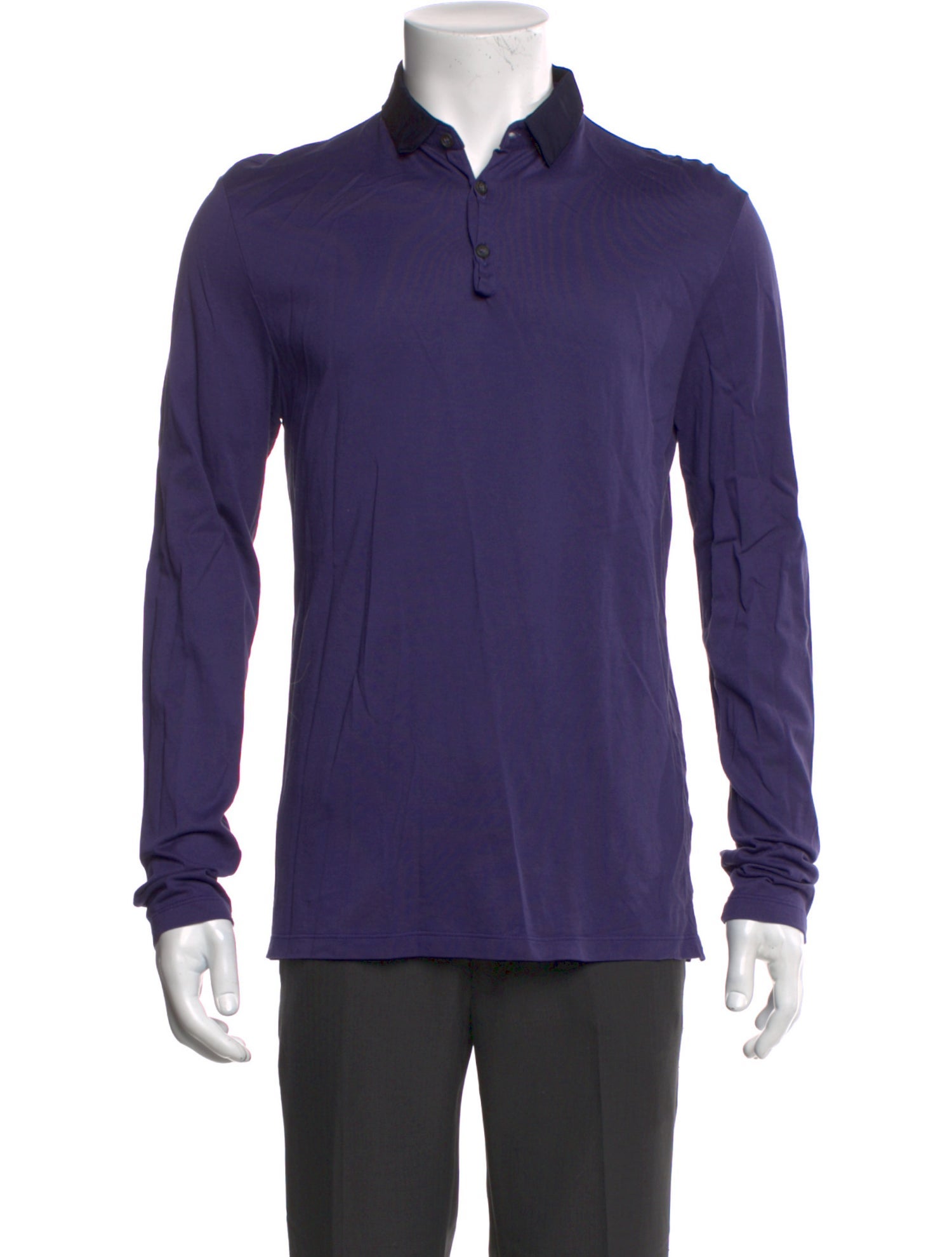 Lanvin Collar Long Sleeve Polo Shirt
