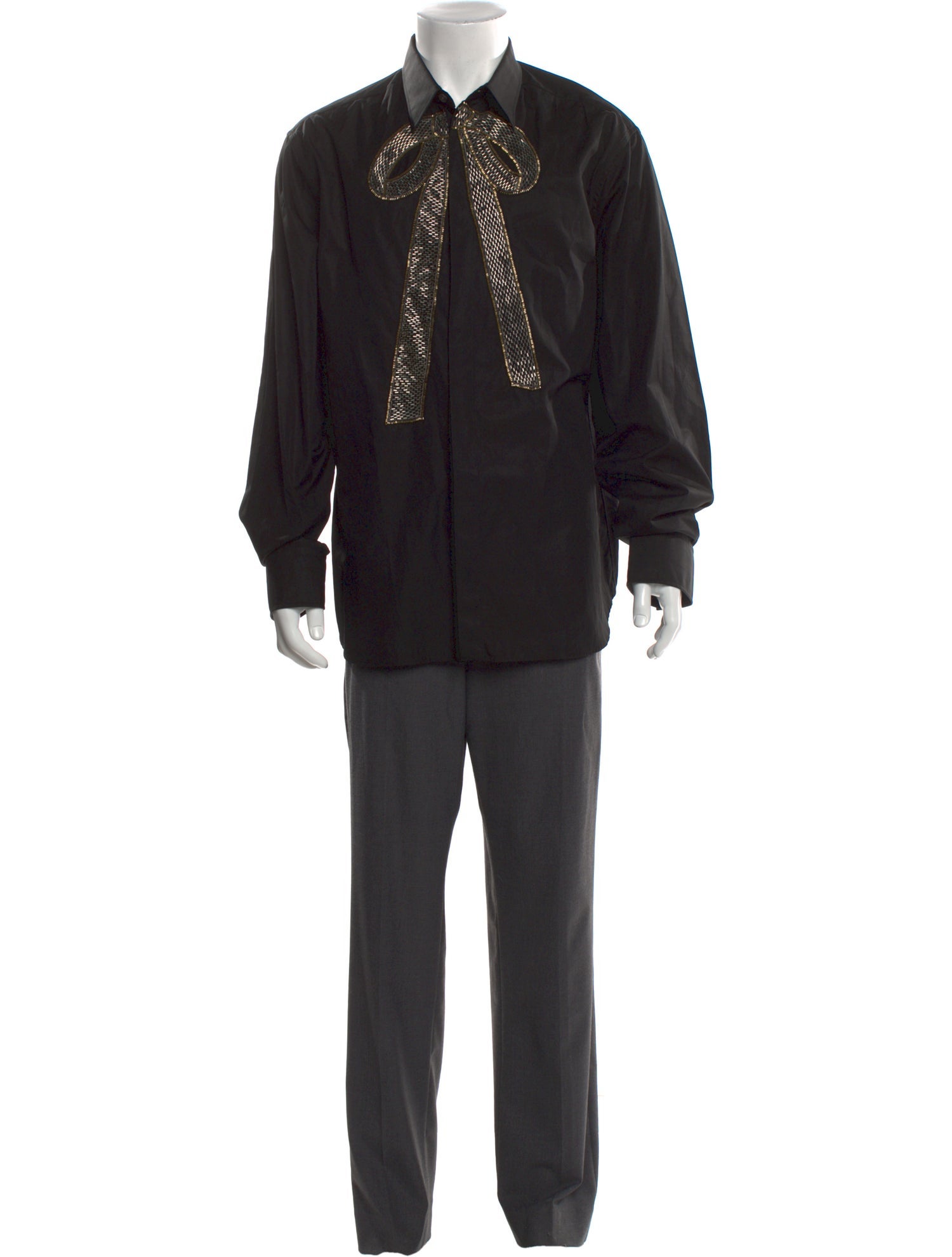 Lanvin Long Sleeve Tuxedo Shirt