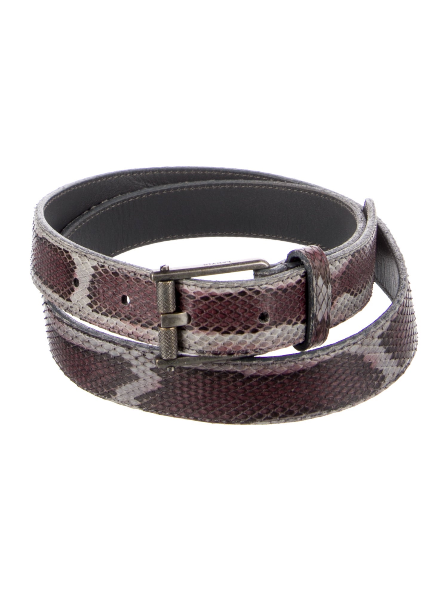 Lanvin Skinny Snakeskin Belt