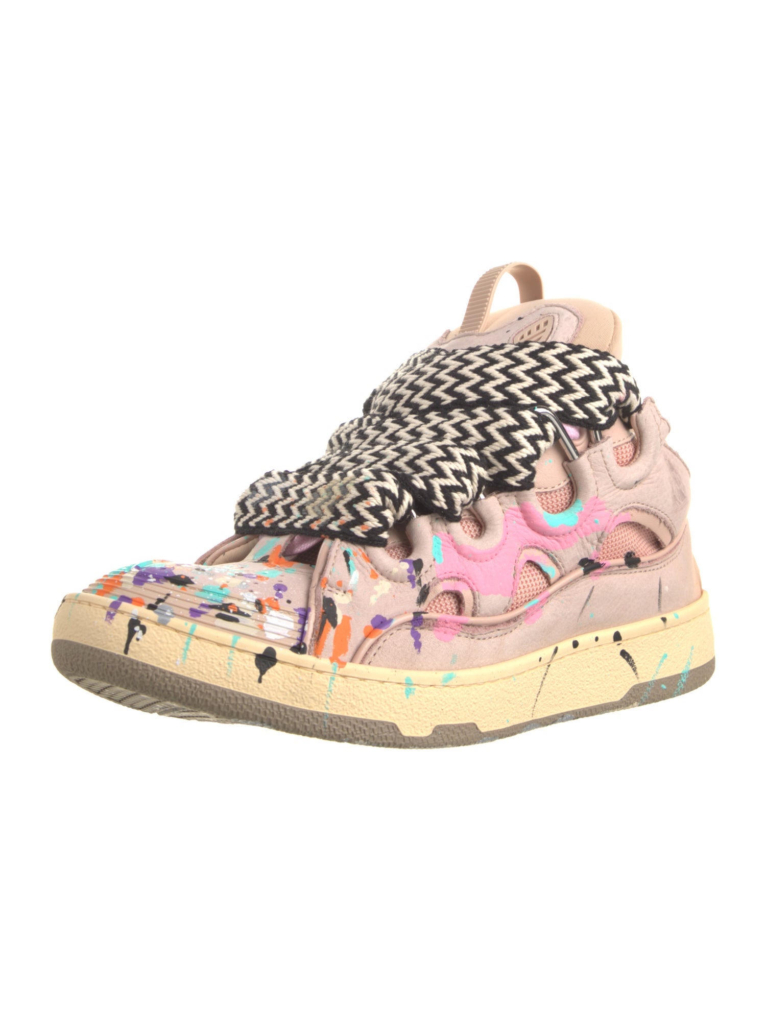 Lanvin Leather Printed Sneakers