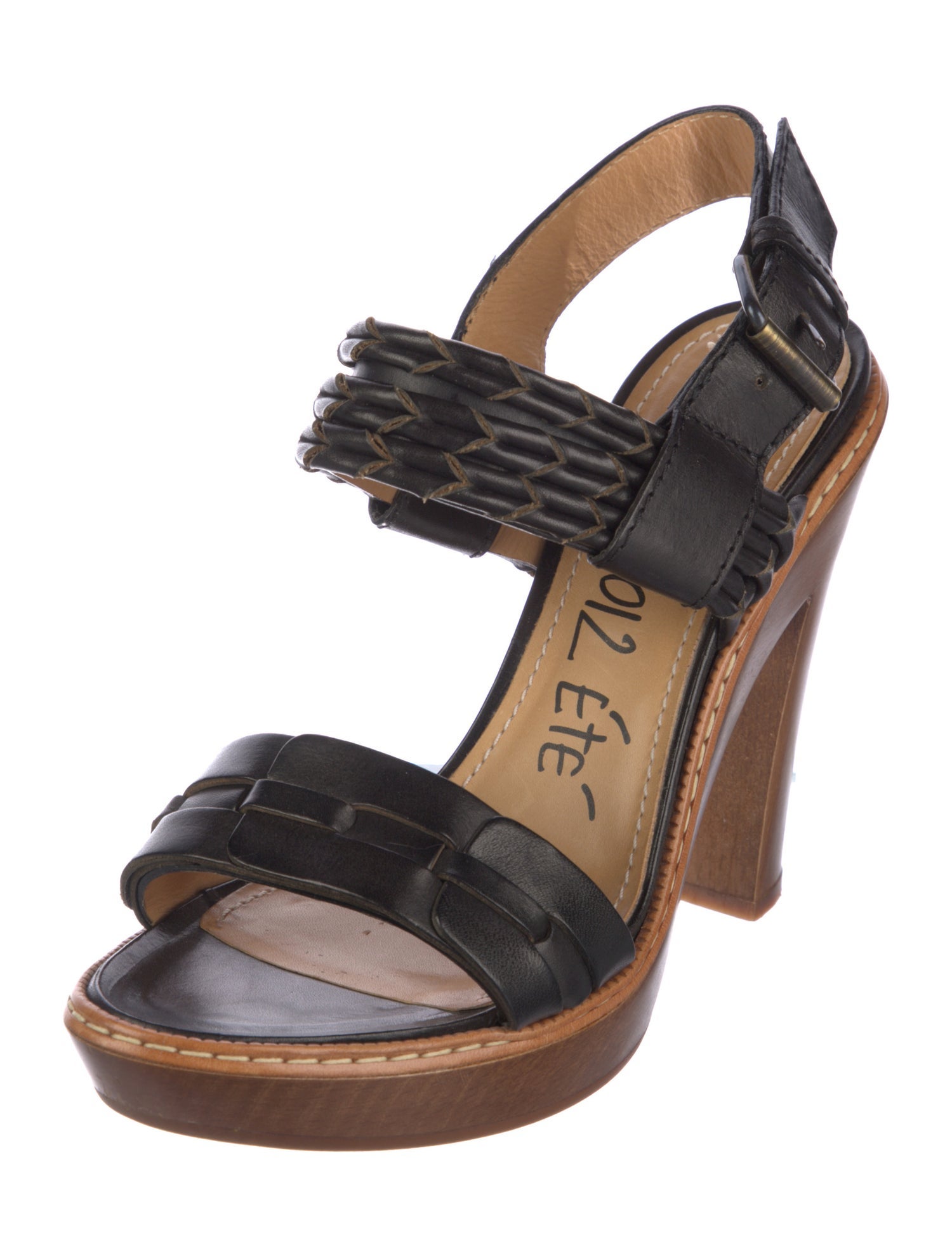 Lanvin Leather Slingback Sandals