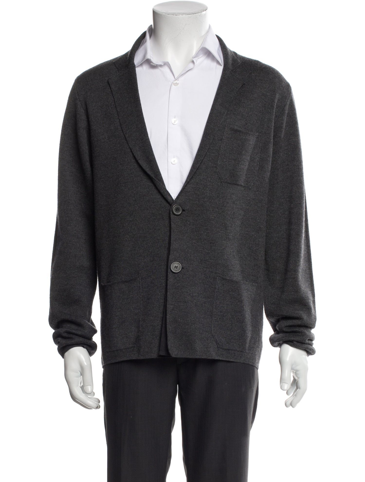 Lanvin Merino Wool Collar Cardigan