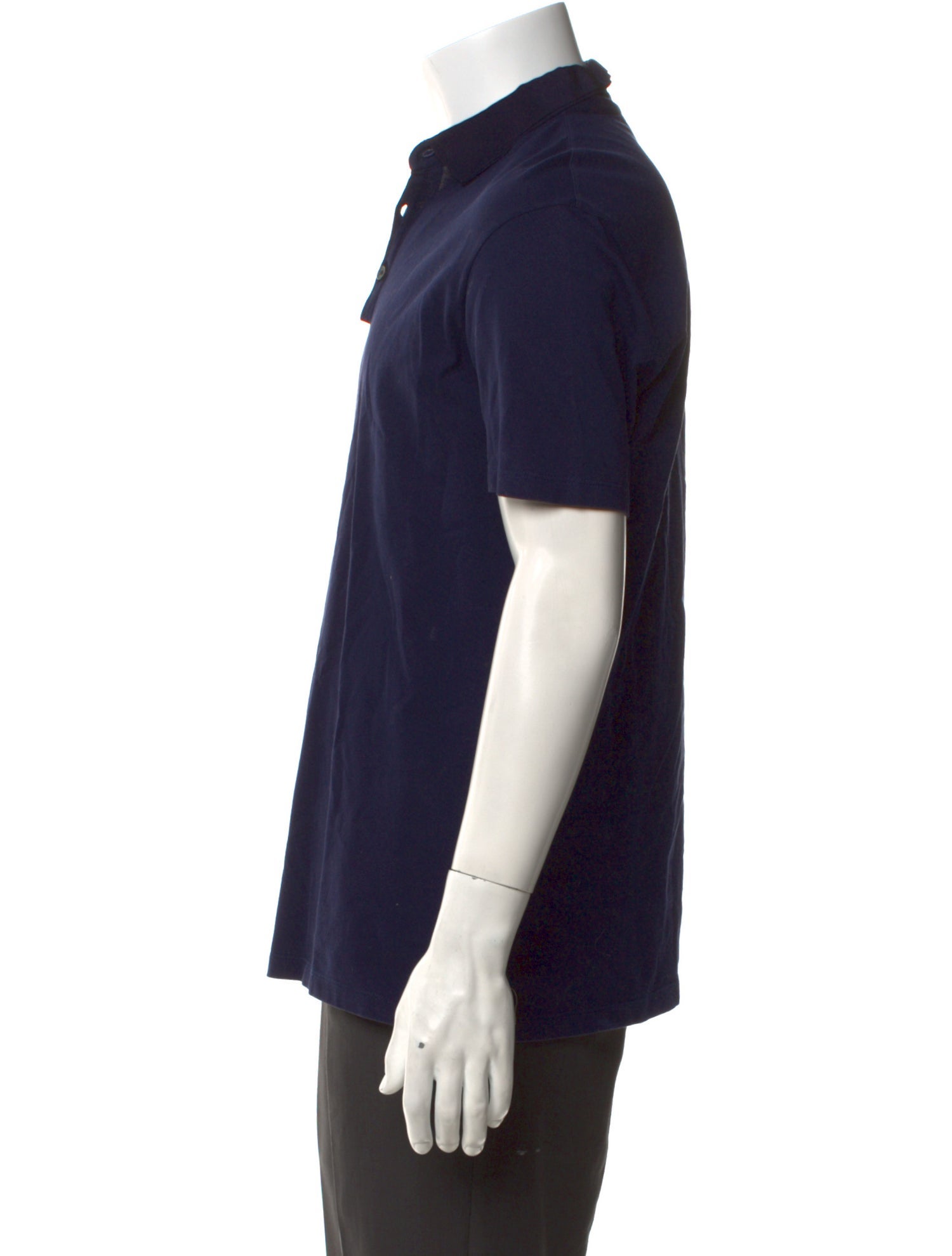 Lanvin V-Neck Short Sleeve Polo Shirt