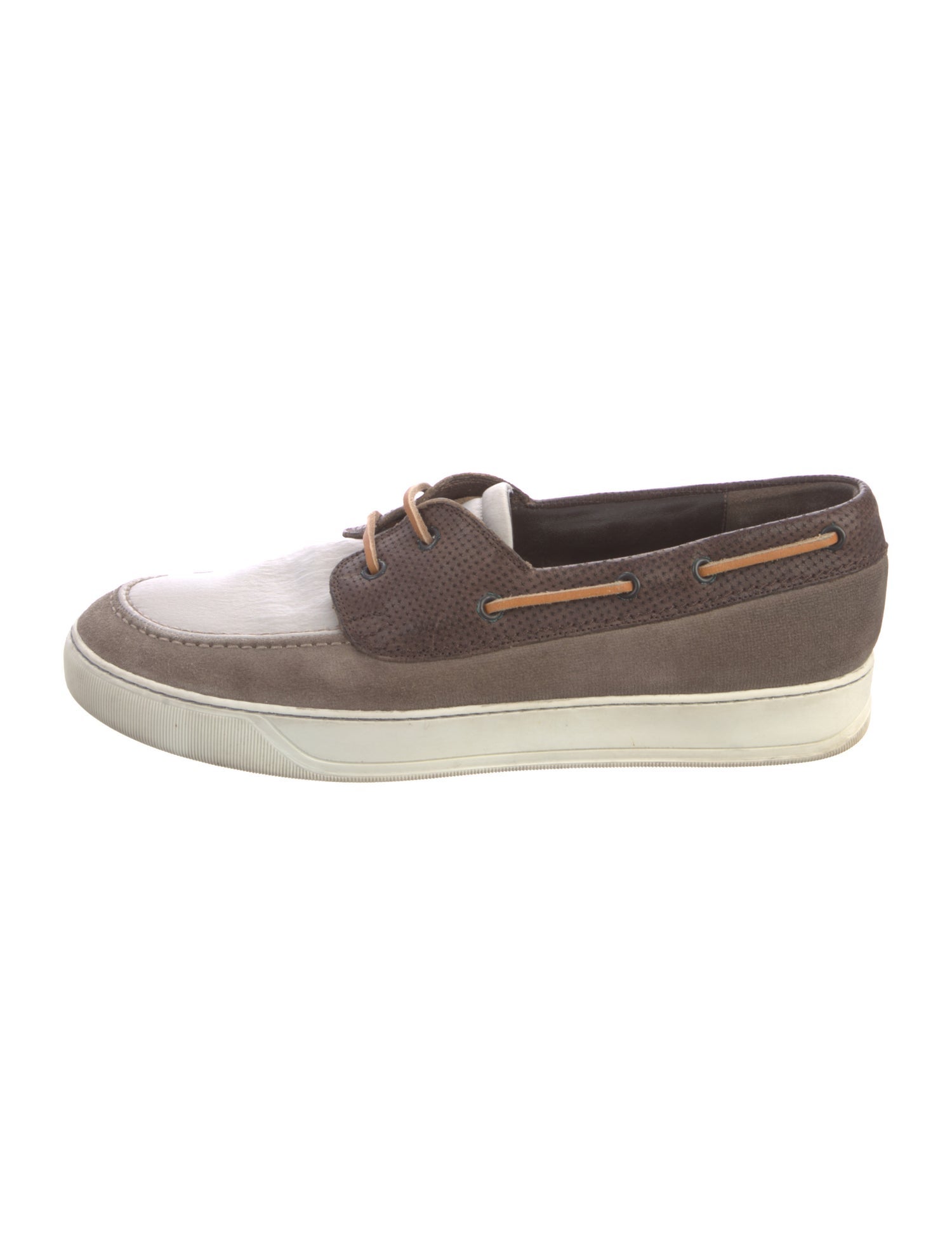 Lanvin Suede Boat Shoes