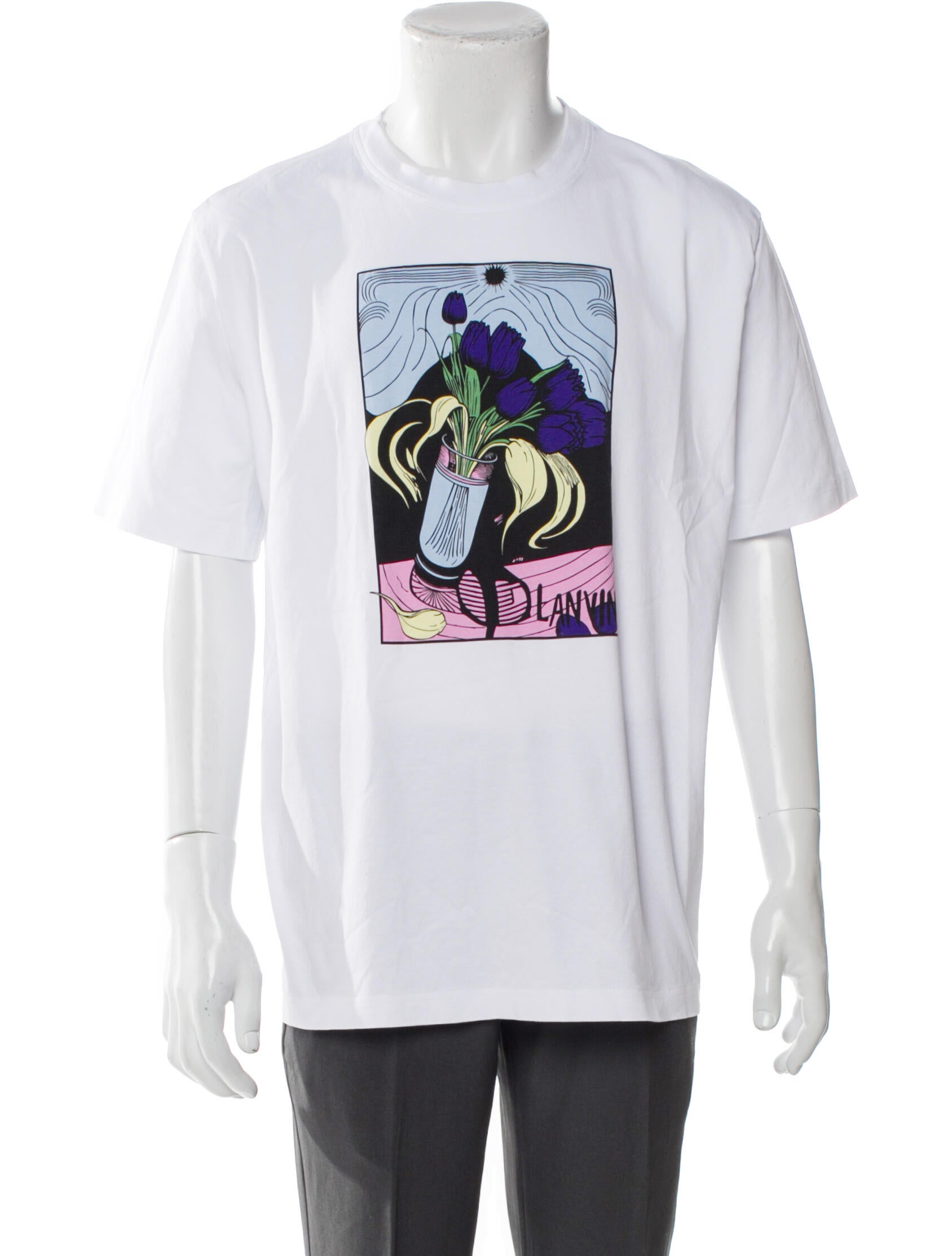 Lanvin Graphic Print Crew Neck T-Shirt