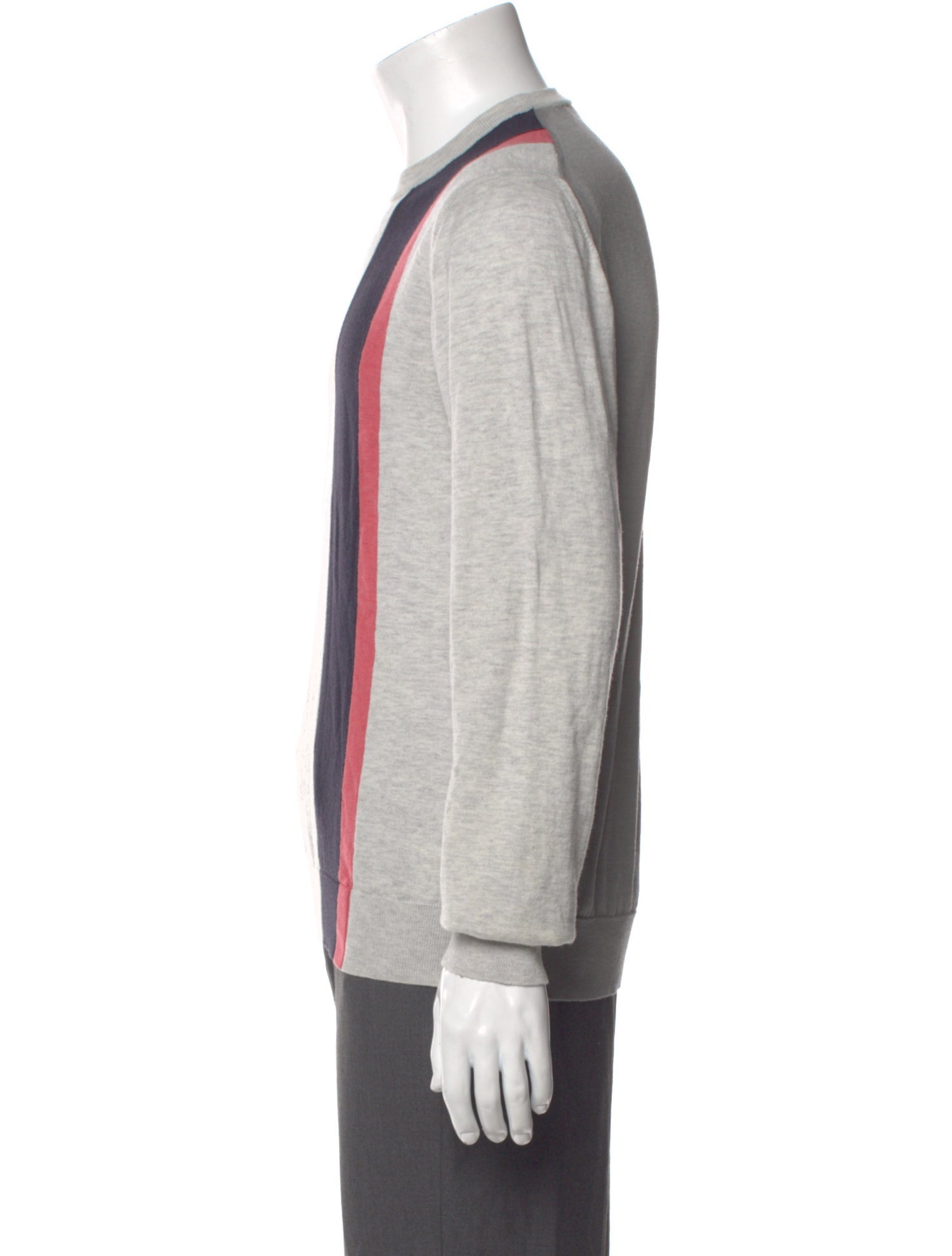Lanvin Striped Crew Neck Pullover