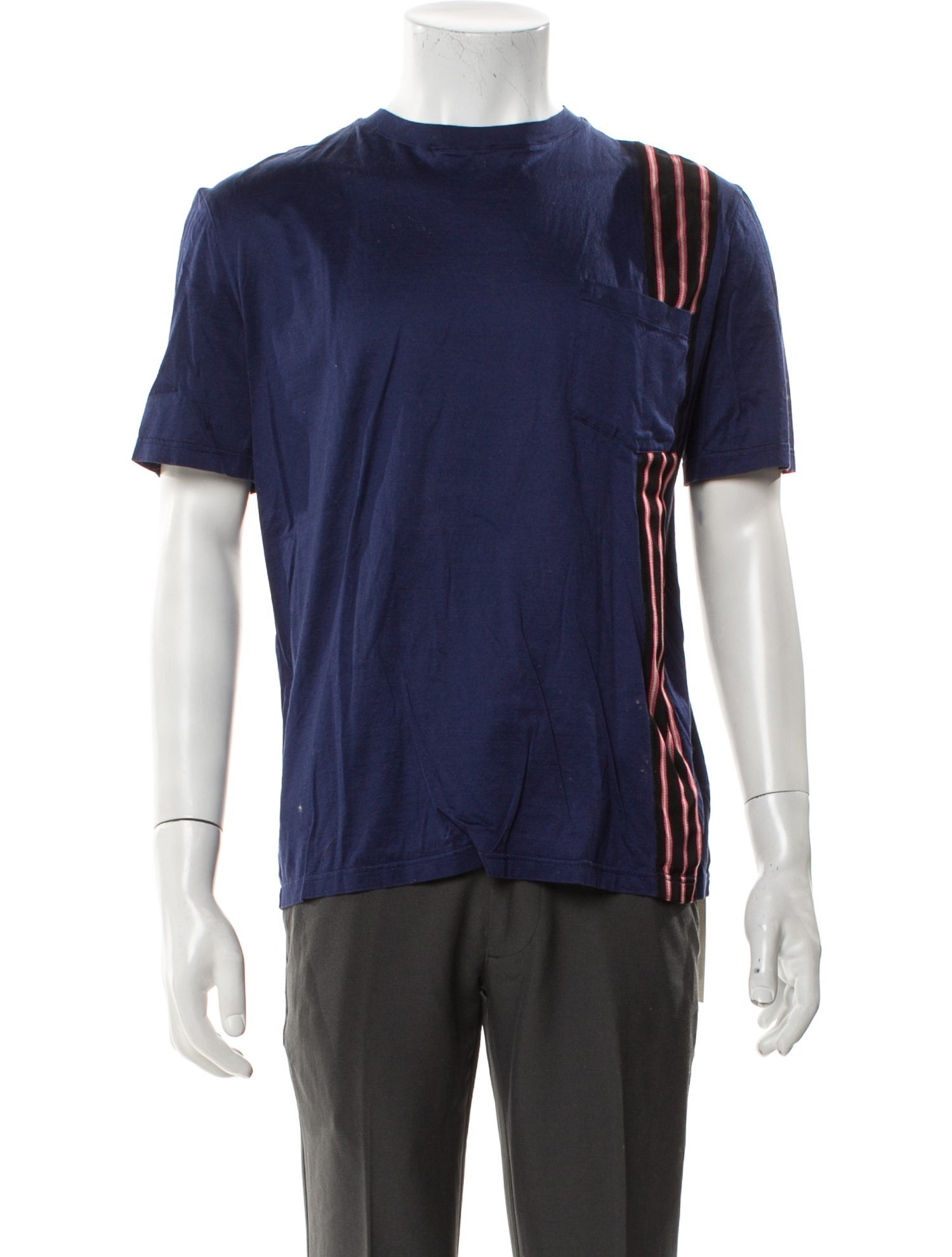 Lanvin Striped Crew Neck T-Shirt