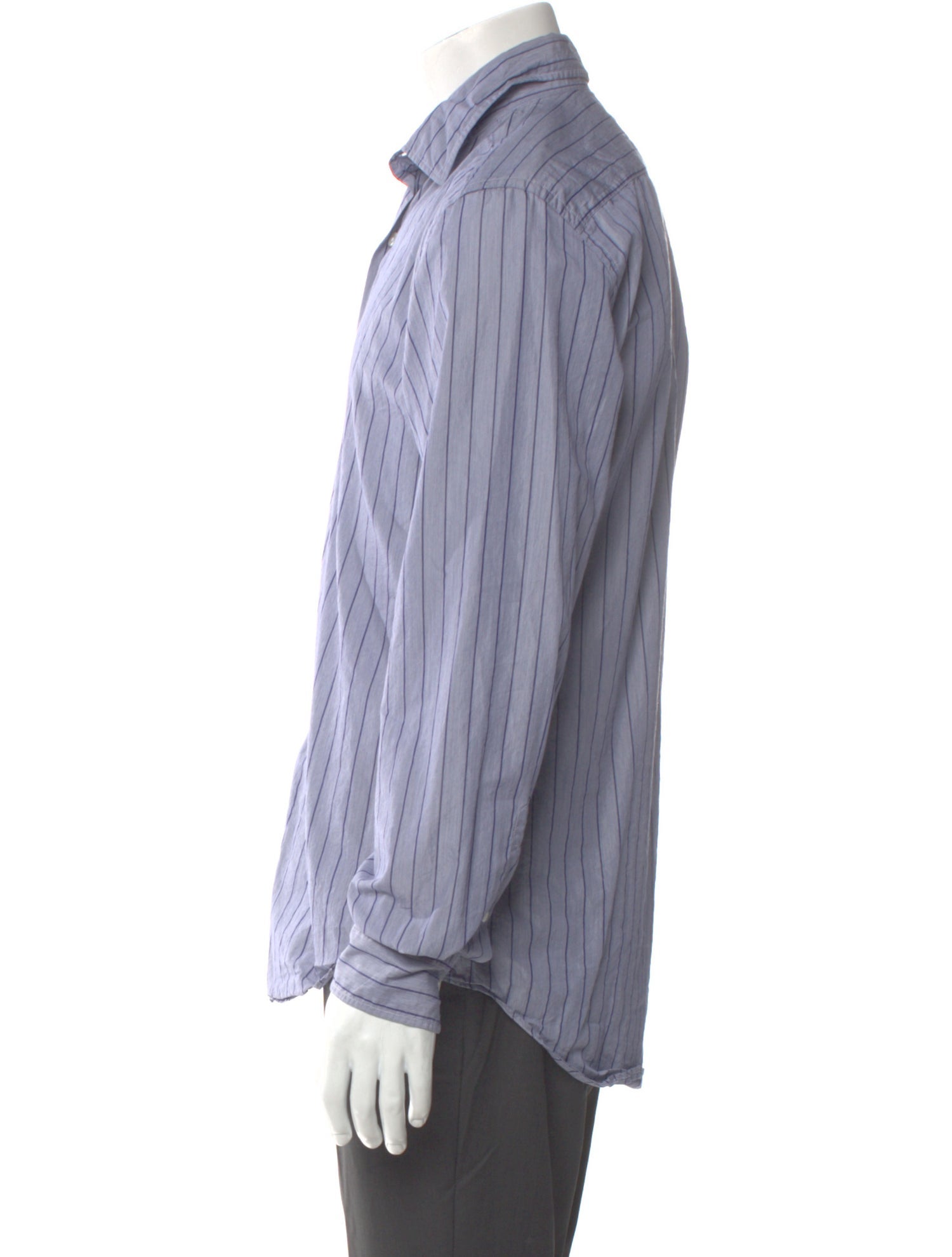 Lanvin Striped Long Sleeve Dress Shirt