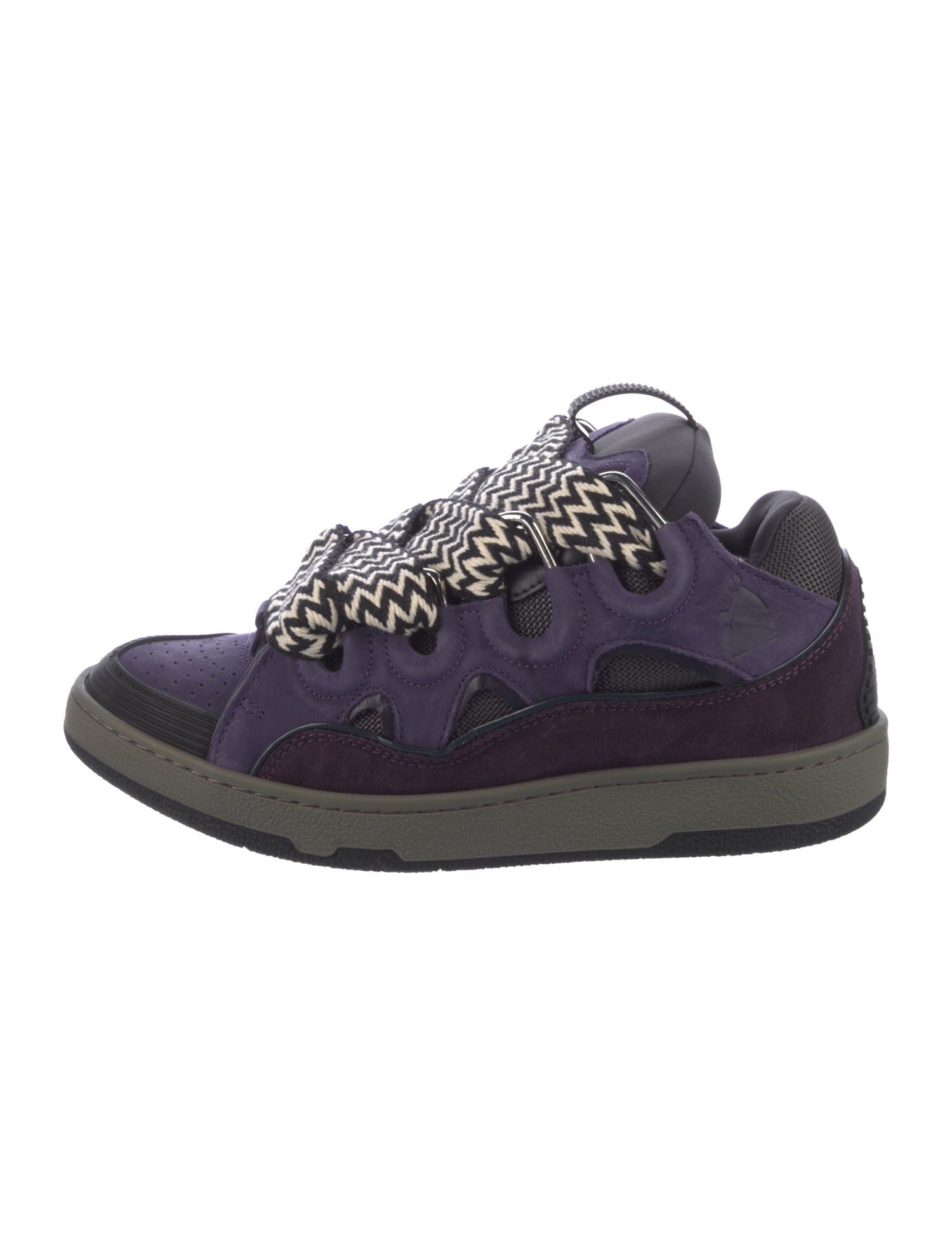 Lanvin Suede Printed Sneakers