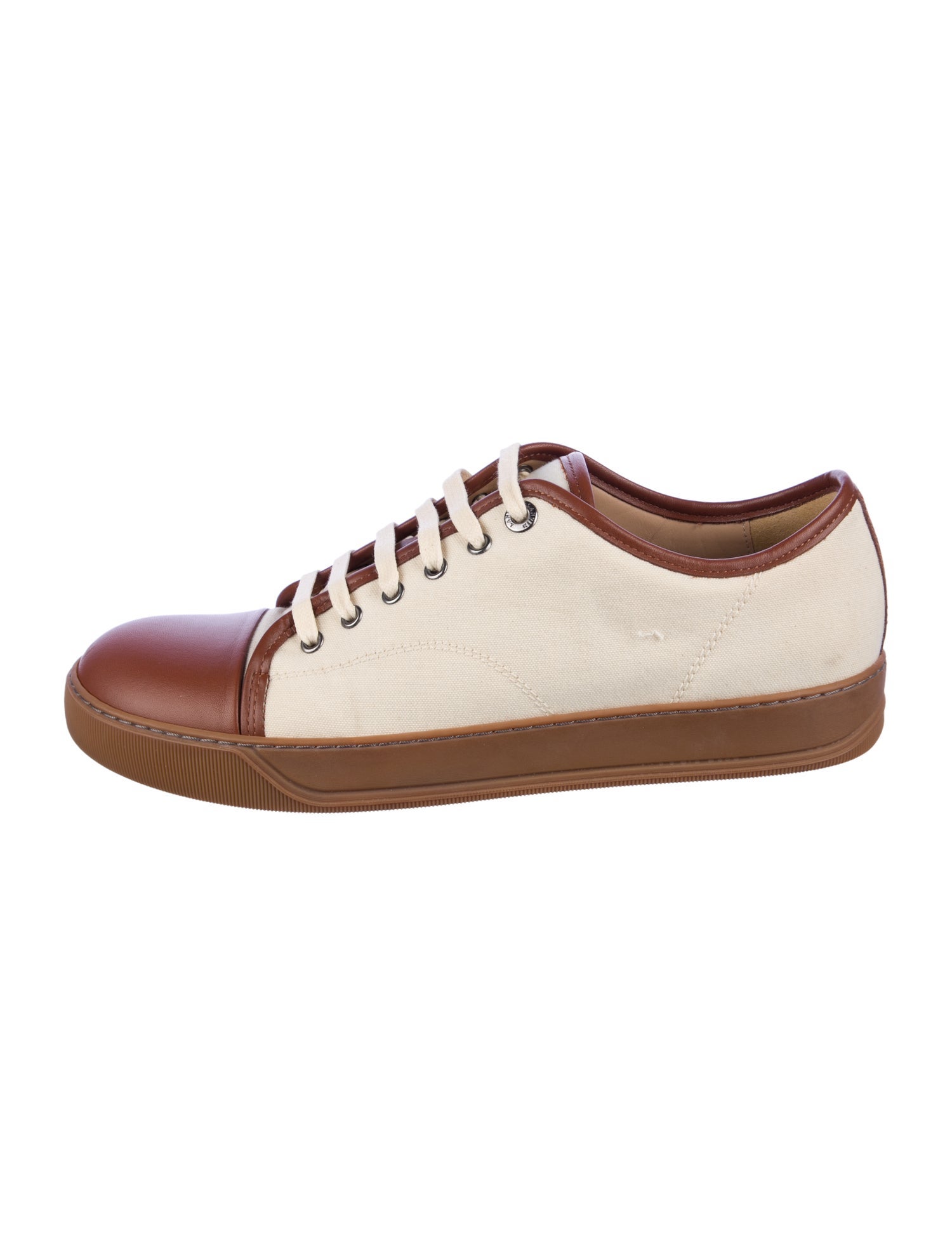 Lanvin Canvas Colorblock Pattern Sneakers