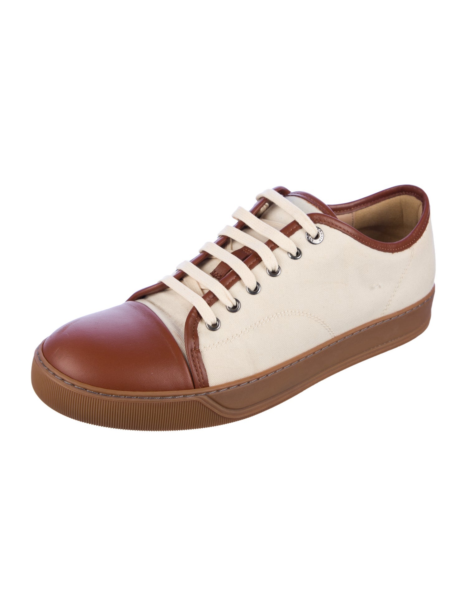 Lanvin Canvas Colorblock Pattern Sneakers