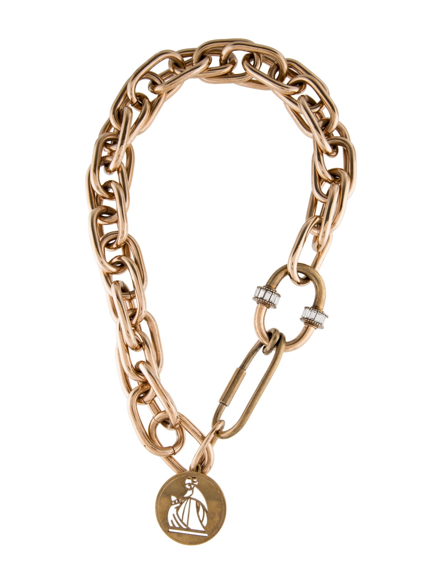 Lanvin Crystal Chain Necklace
