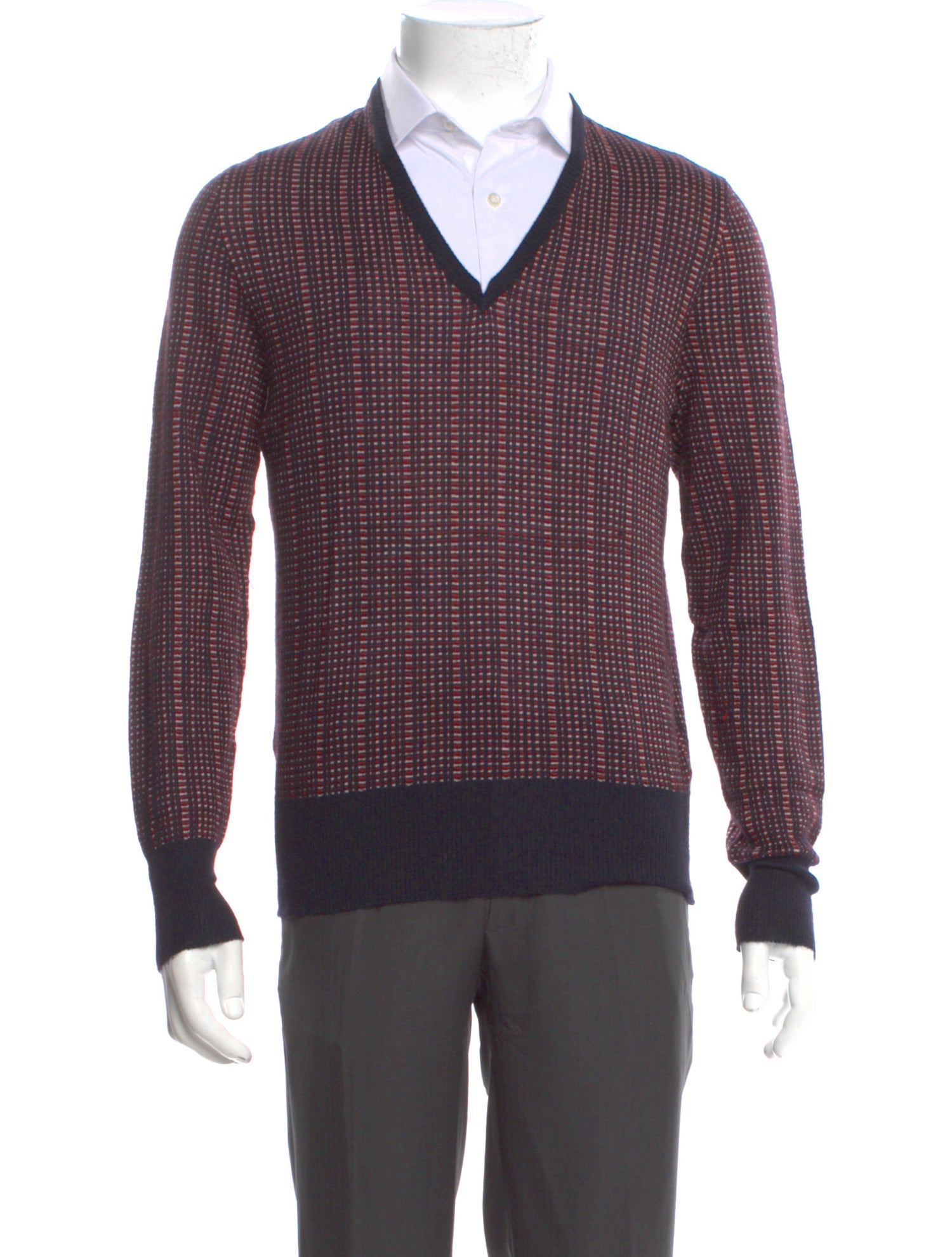 Lanvin Cashmere Plaid Print Pullover