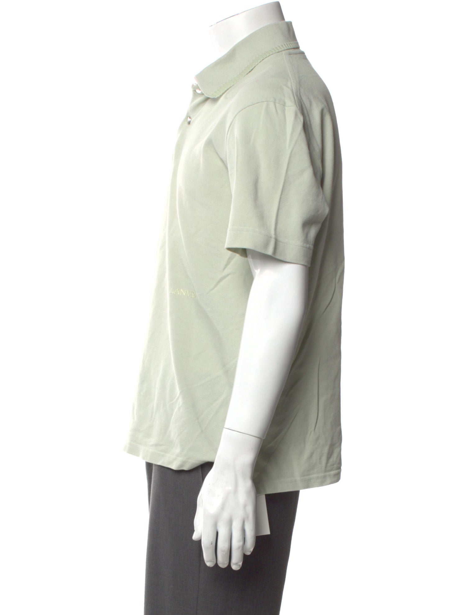 Lanvin V-Neck Short Sleeve Polo Shirt