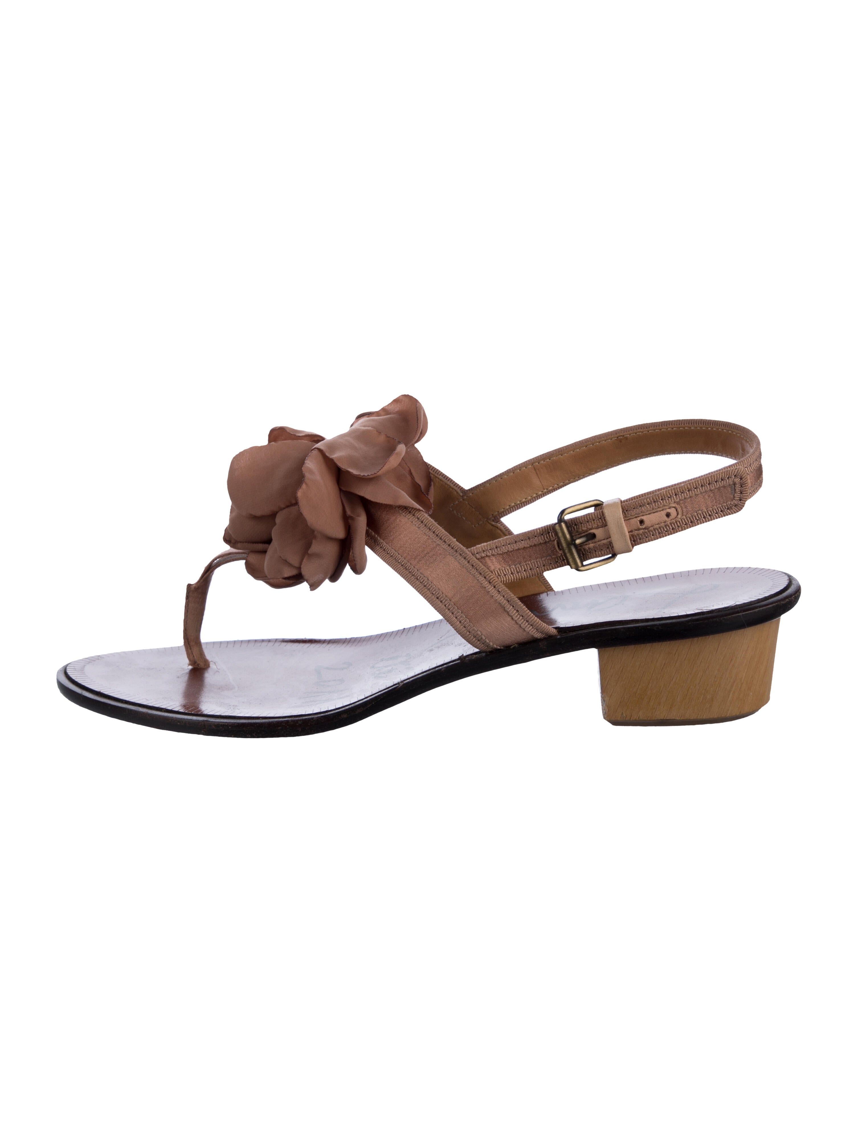 Lanvin Leather Slingback Sandals